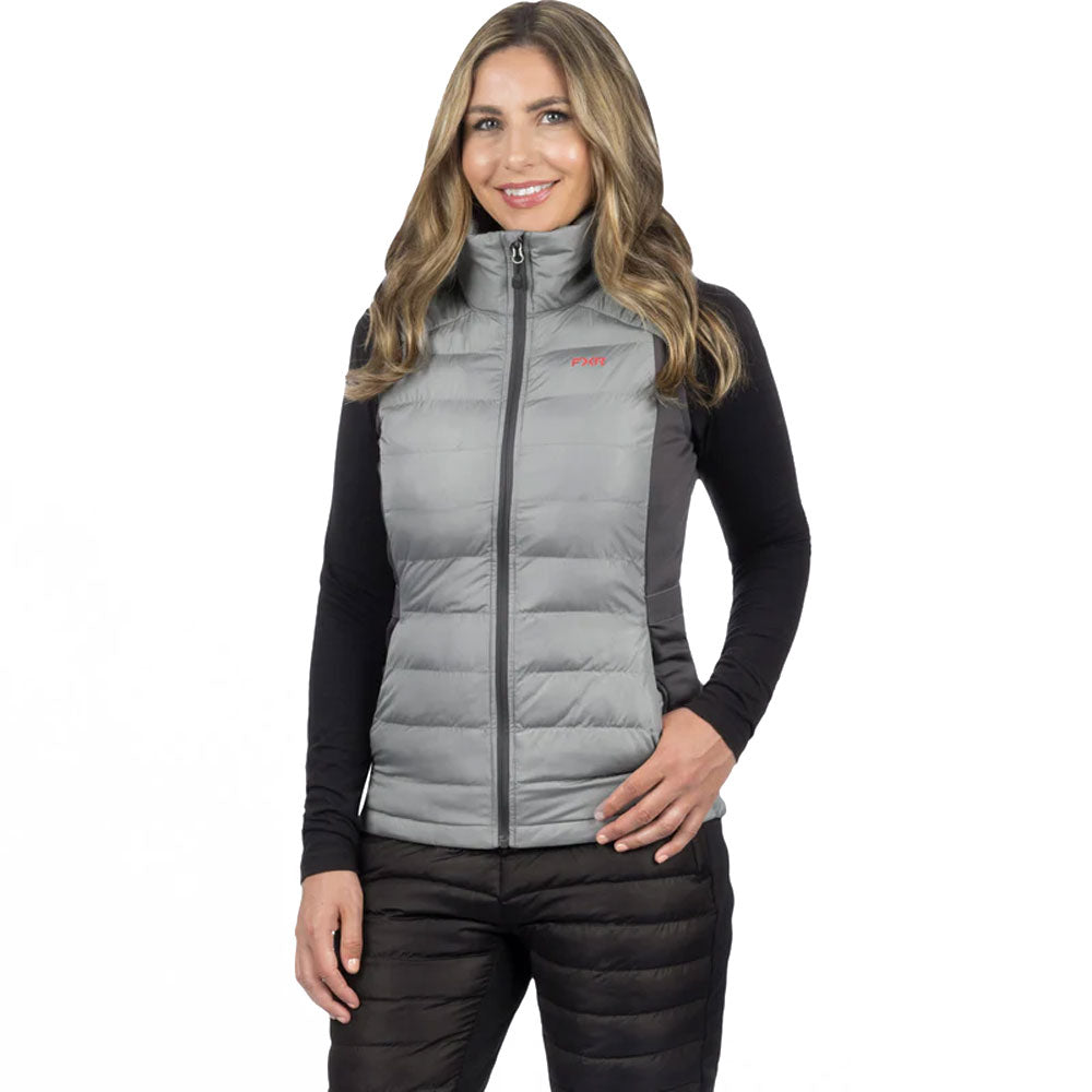 FXR Phoenix Quilted Vest Grey/Char Womens