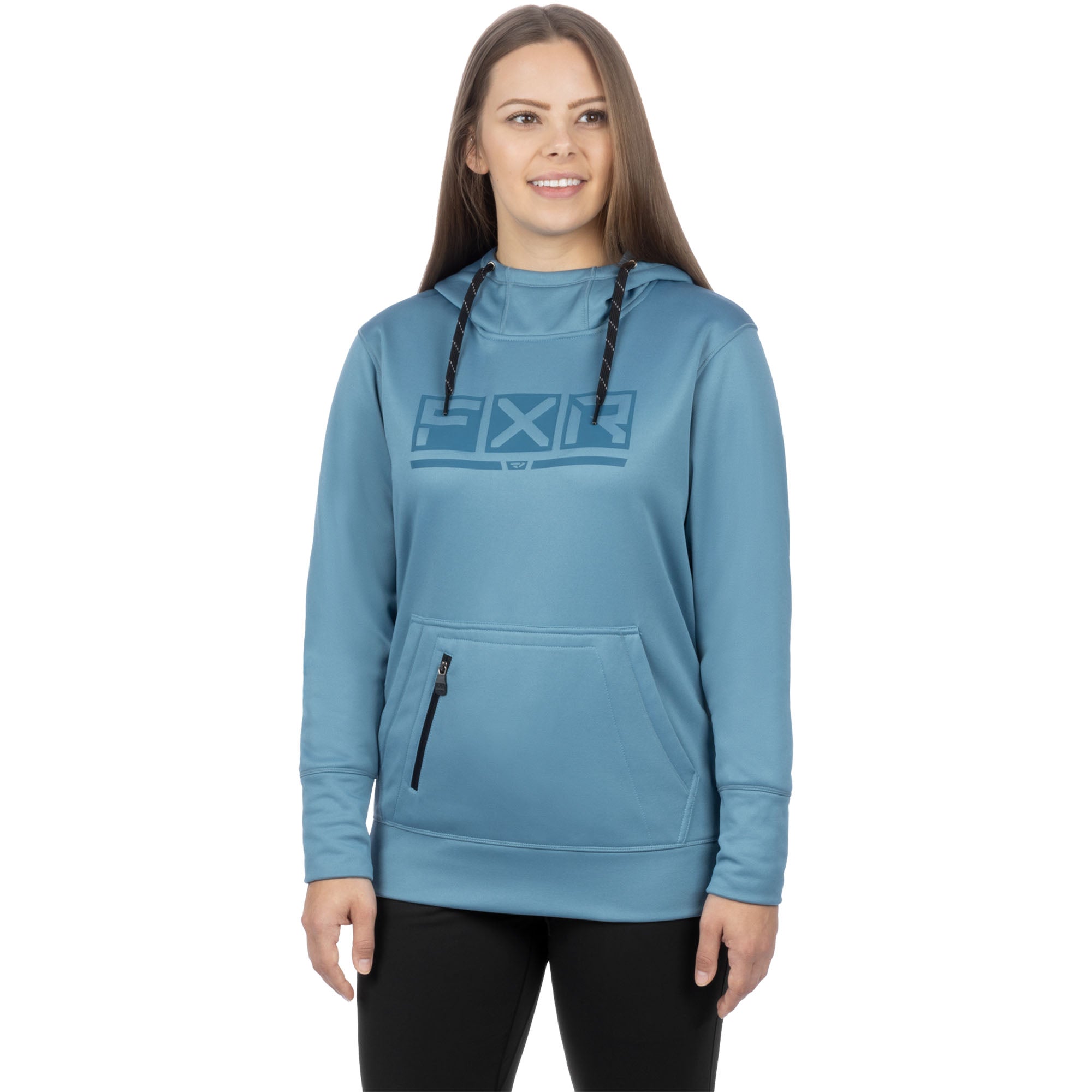 FXR Podium Tech Pullover Hoodie Steel/Dark Steel Womens
