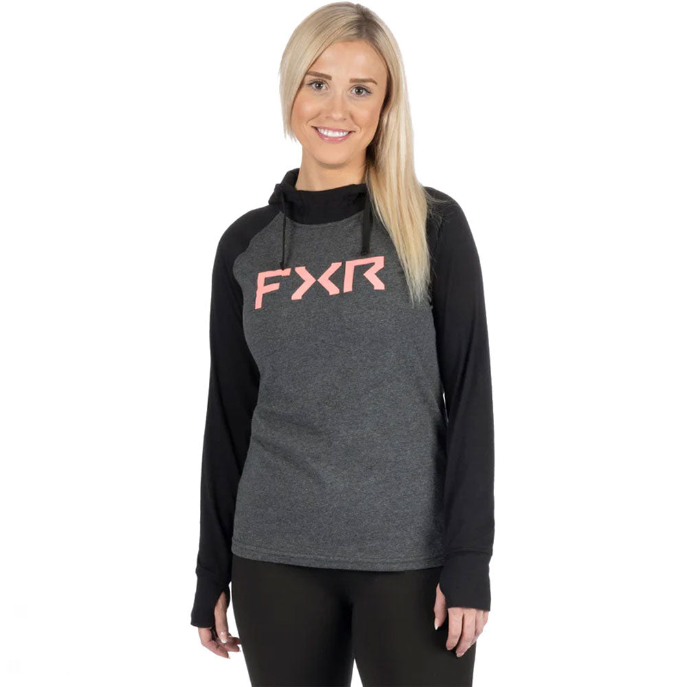 FXR Trainer Lite Premium Pullover Hoodie Black/Muted Melon Womens