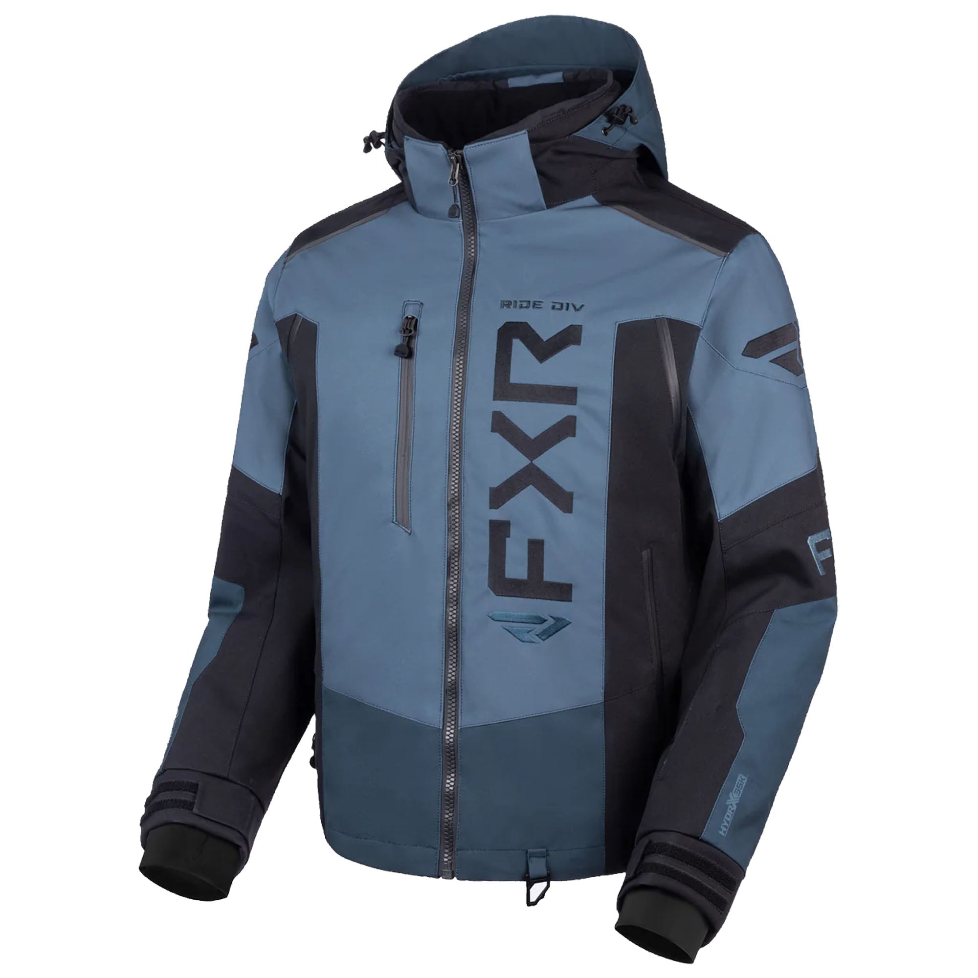 FXR Mens Helium X 2-in-1 Jacket Waterproof Windproof HydrX Steel Black