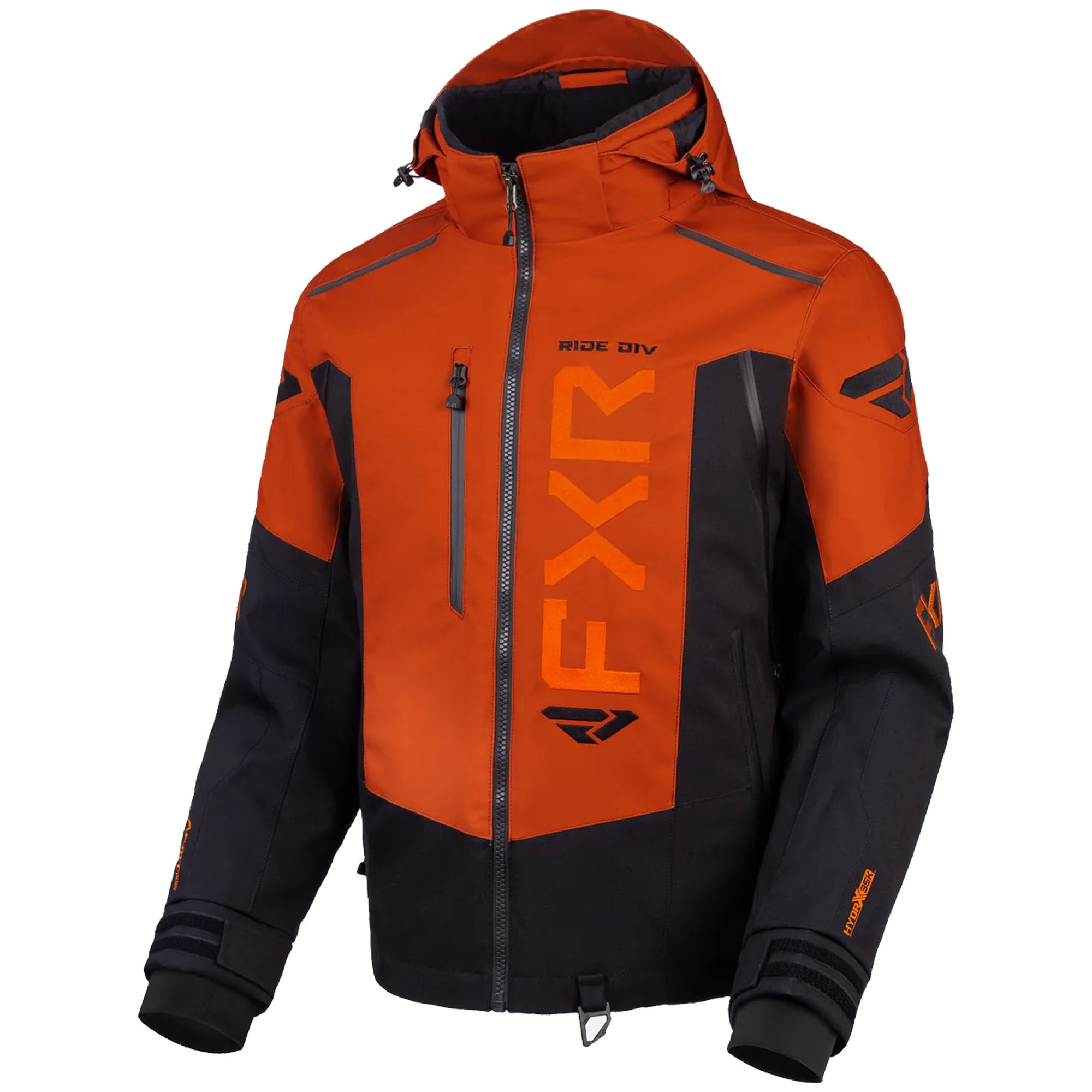 FXR Mens Helium X 2-in-1 Jacket Waterproof Windproof HydrX Burnt Orange Black