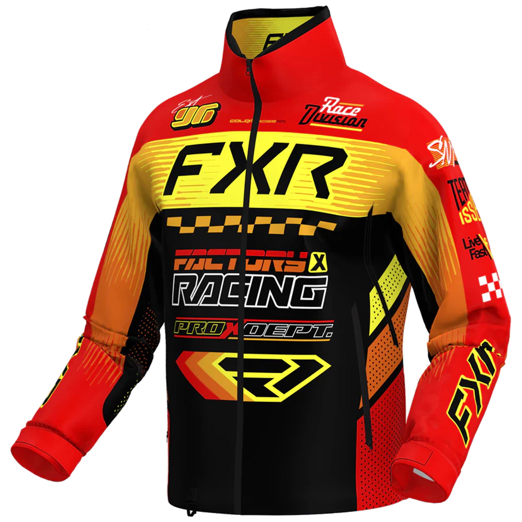 FXR Cold Cross RR Jacket Red/Yellow/Orange Mens