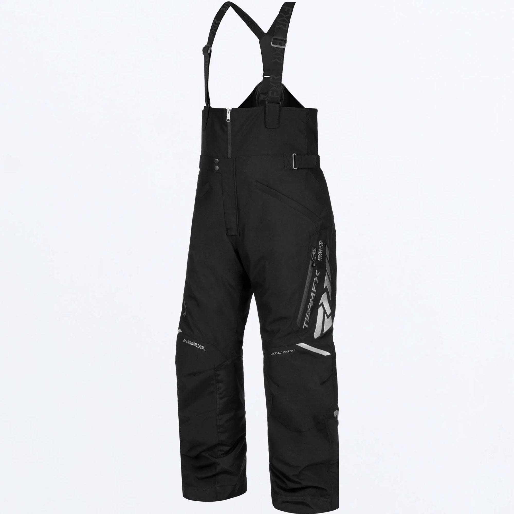 FXR Mens Team FX Snowmobile Bib Pants Black Mens