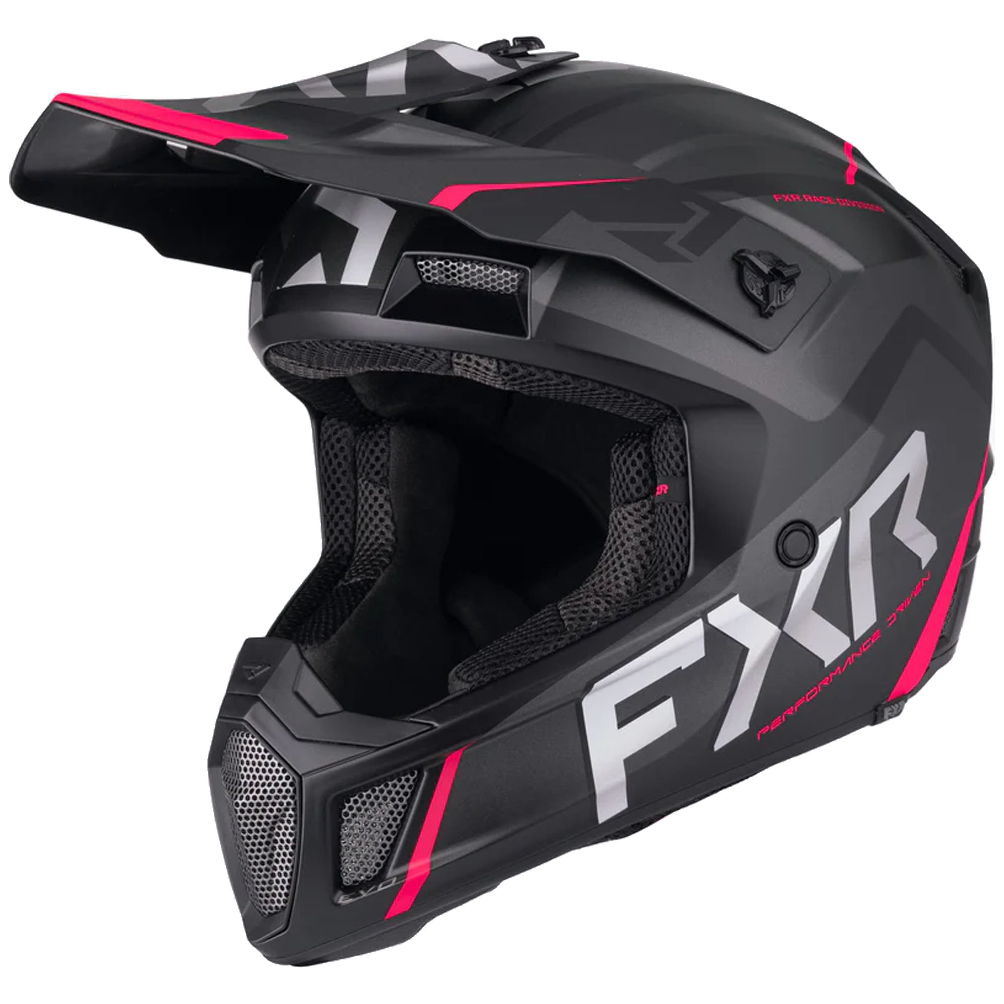 FXR Clutch Evo Helmet Black/Razz Unisex-Adult