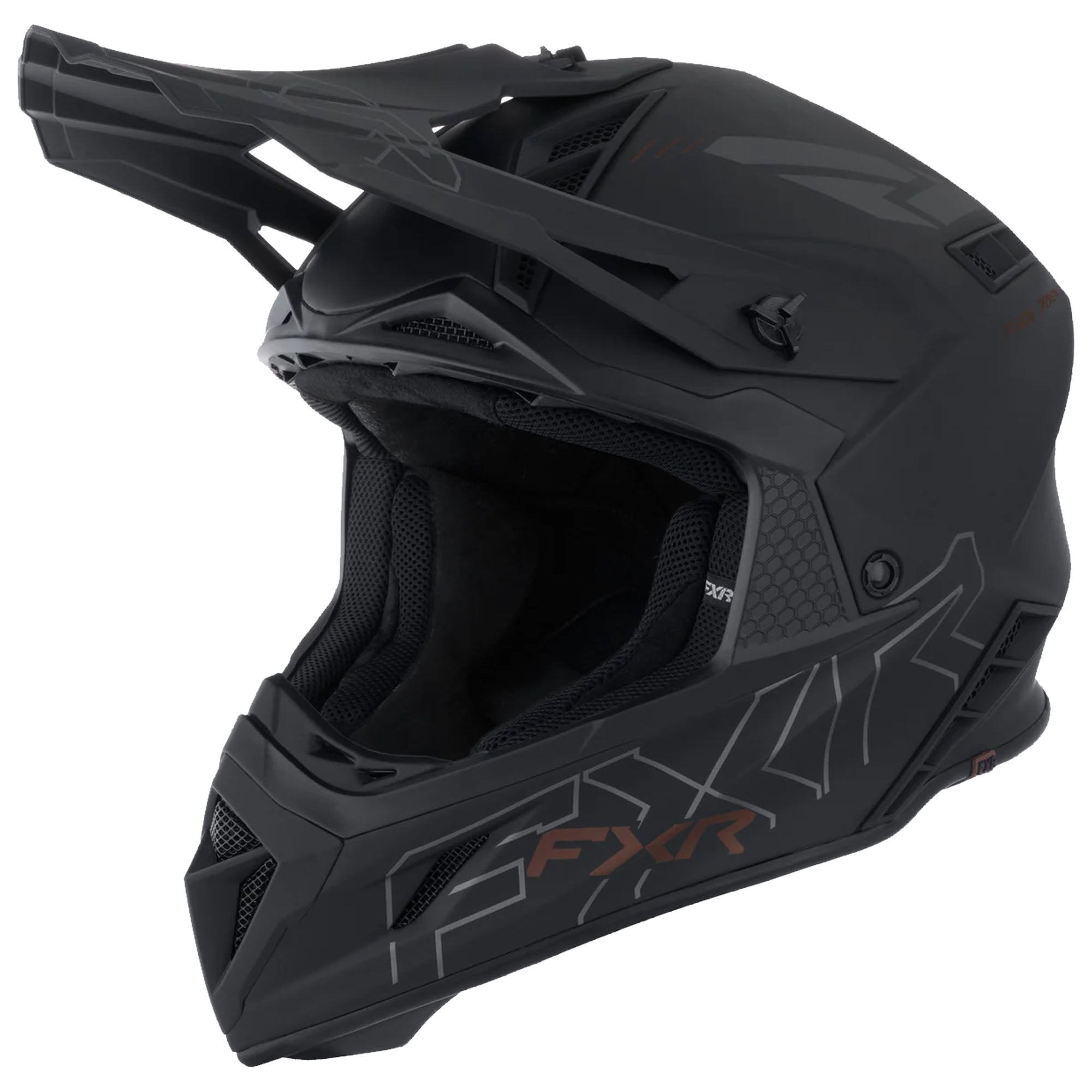 FXR Helium Prime Helmet Lightweight Quick-Release Fiberglass Black FMVSS 218