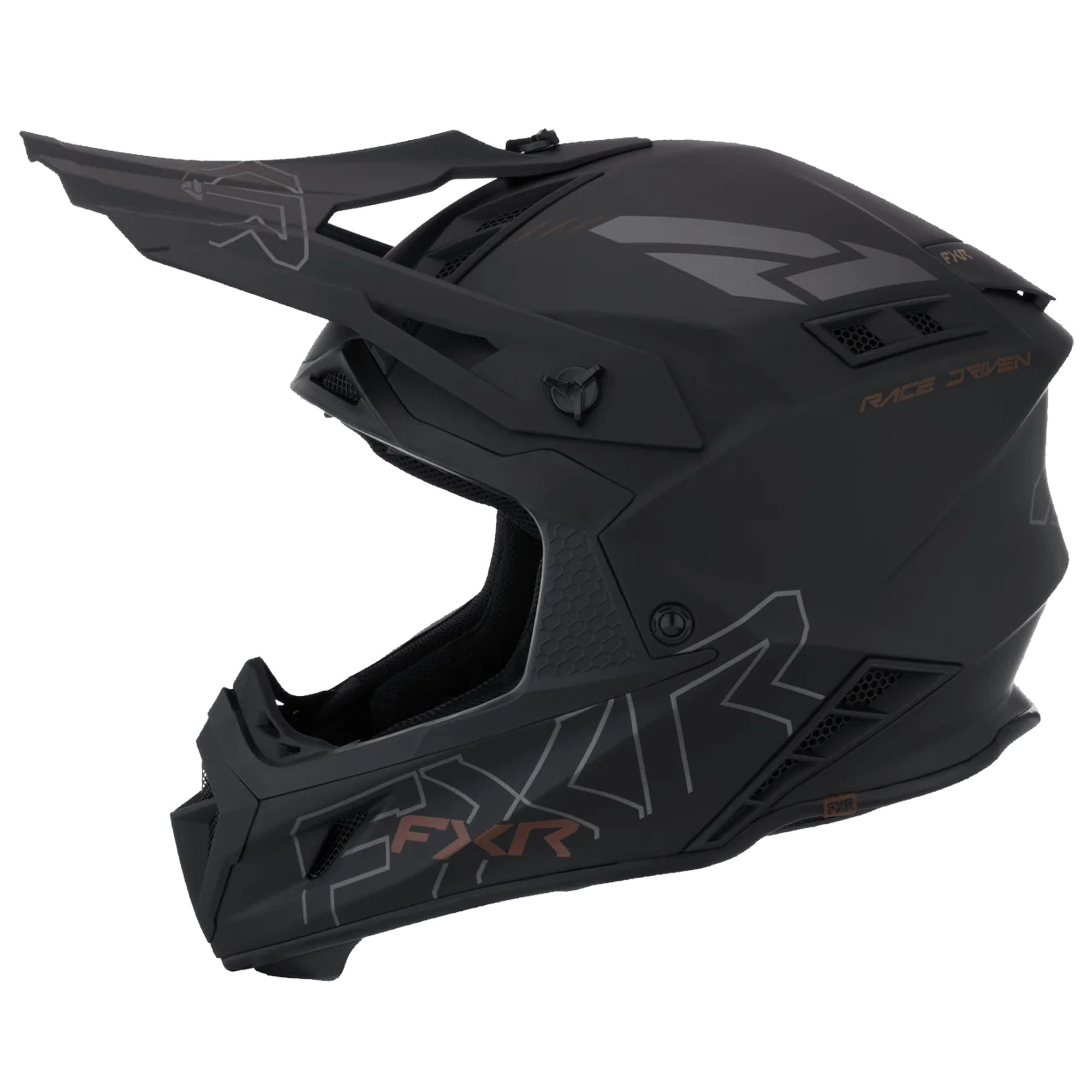 FXR Helium Prime Helmet Lightweight Quick-Release Fiberglass Black FMVSS 218