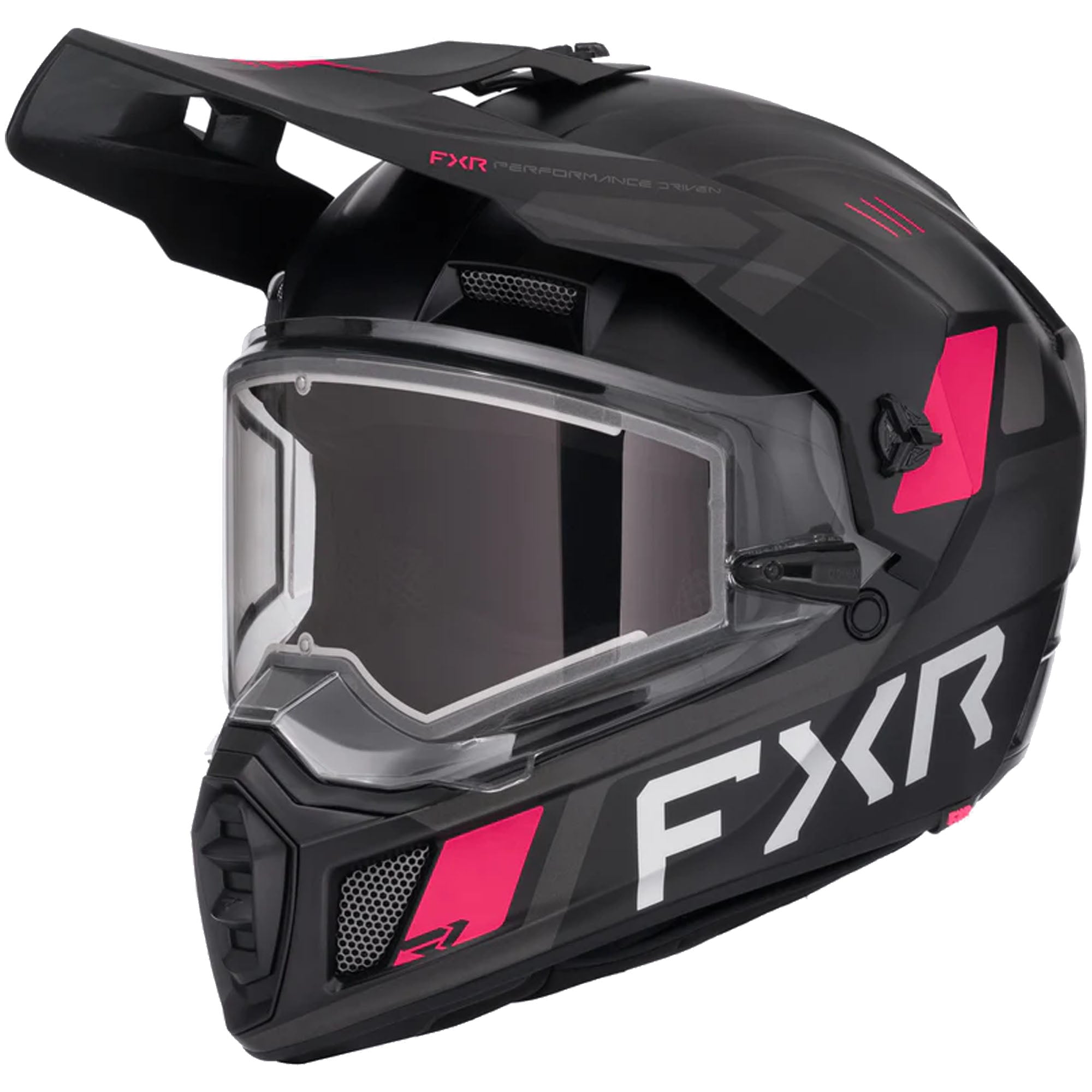 FXR Clutch X Helmet w/ Electric Shield Black/Razz Unisex-Adult