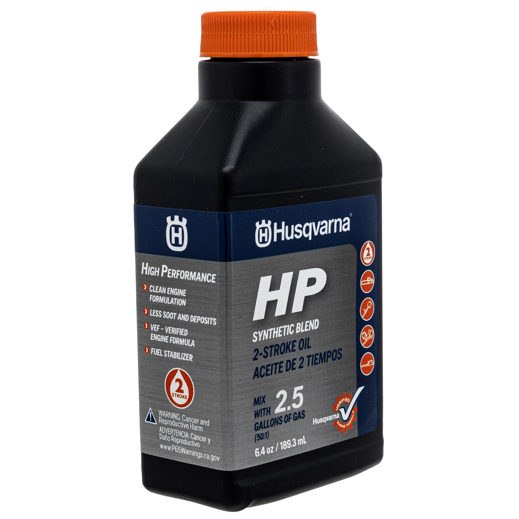 Husqvarna 593152603 2 Stroke Cycle HP High Performance Oil of 6.4oz Bottles 50:1