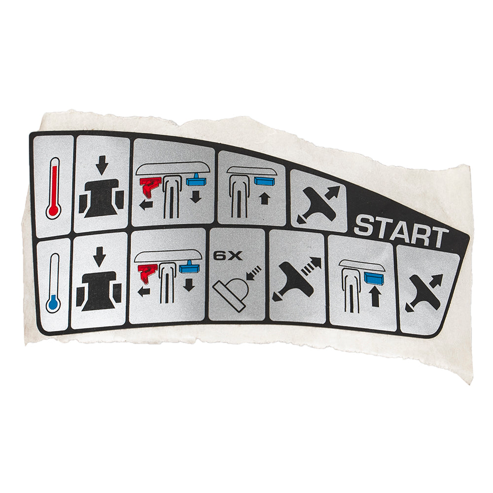 Husqvarna 525572002 Start Instruction Decal K970