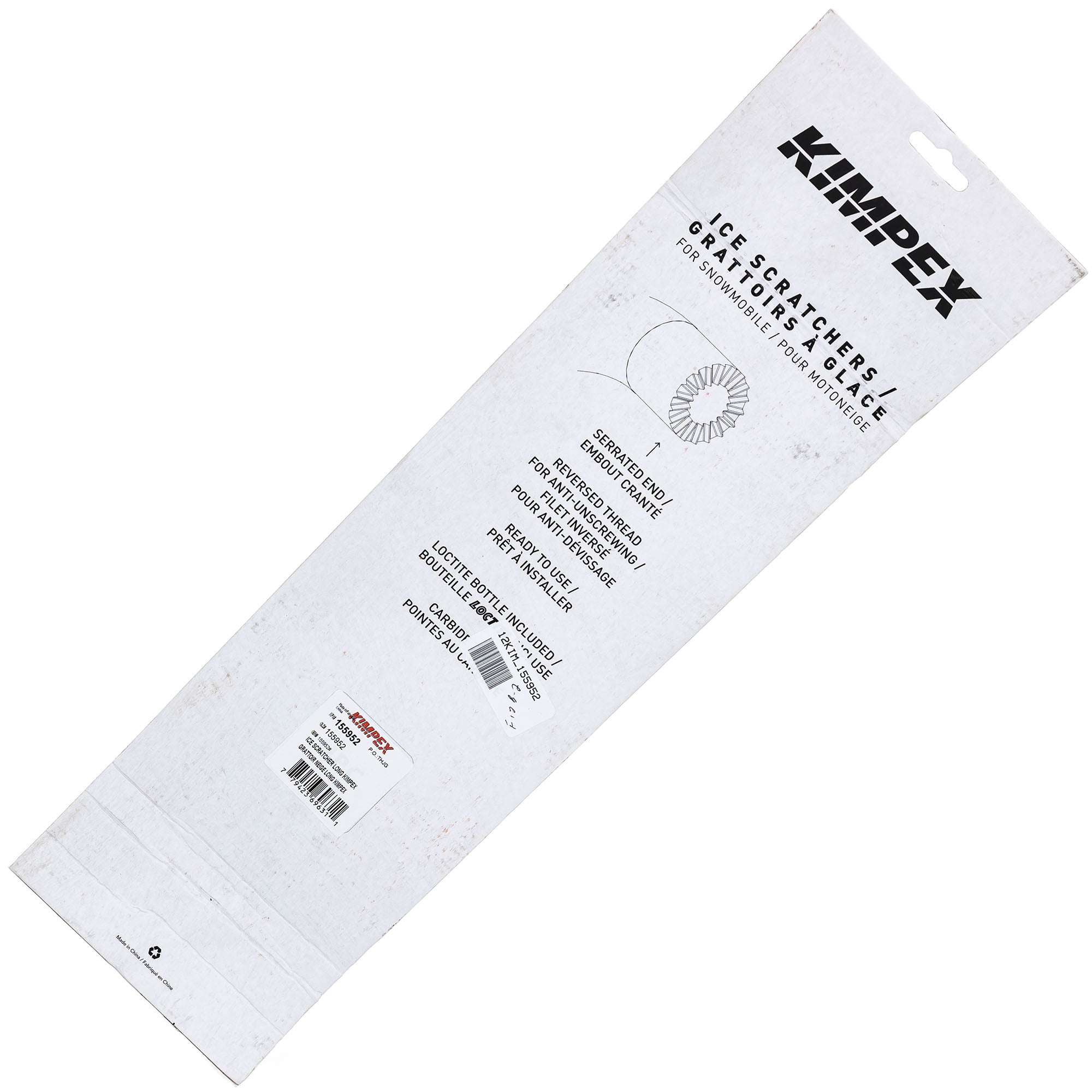 Kimpex 155952 Long Suspension Carbide Ice Scratcher ZR6000 ZR8000 ZR9000 M8000 Riot 6000