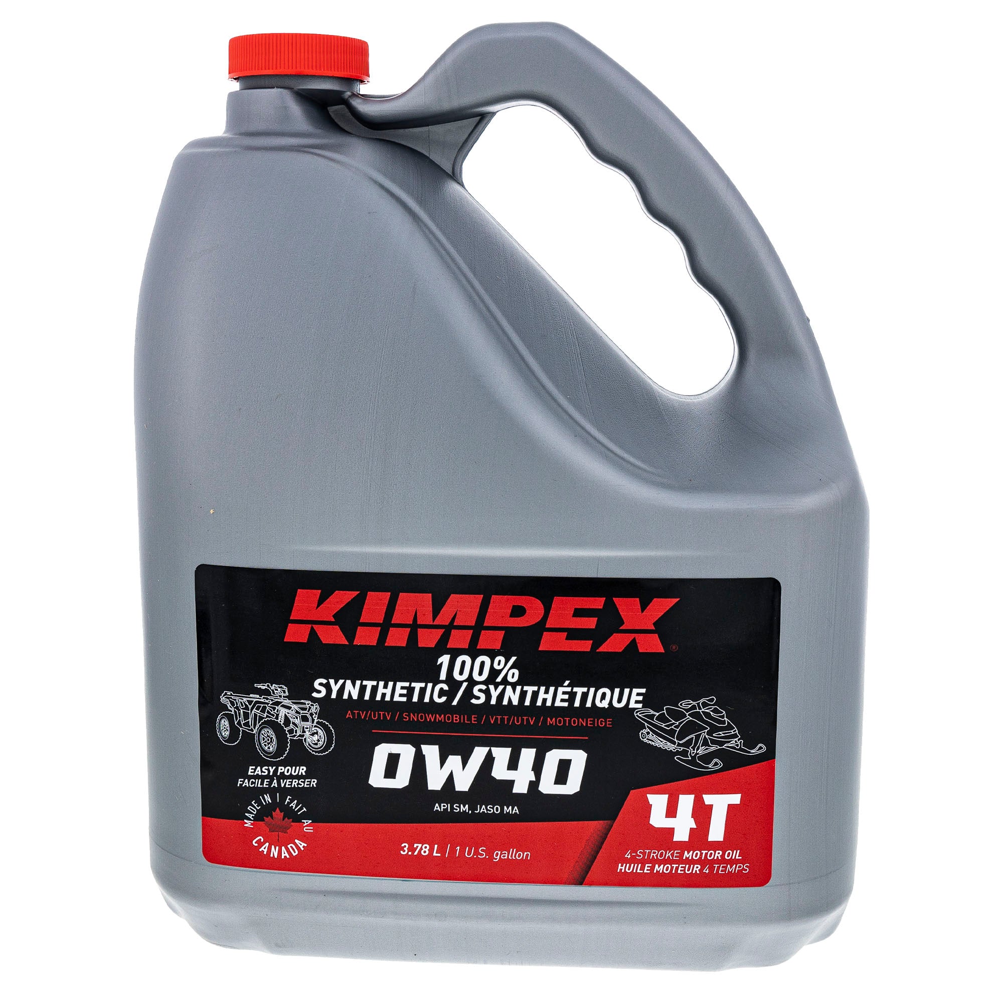 Kimpex 260613 4-S100 0W40 Snowmobile/Atv Engine Oil|Snwmob/Atv 3.78L Synt