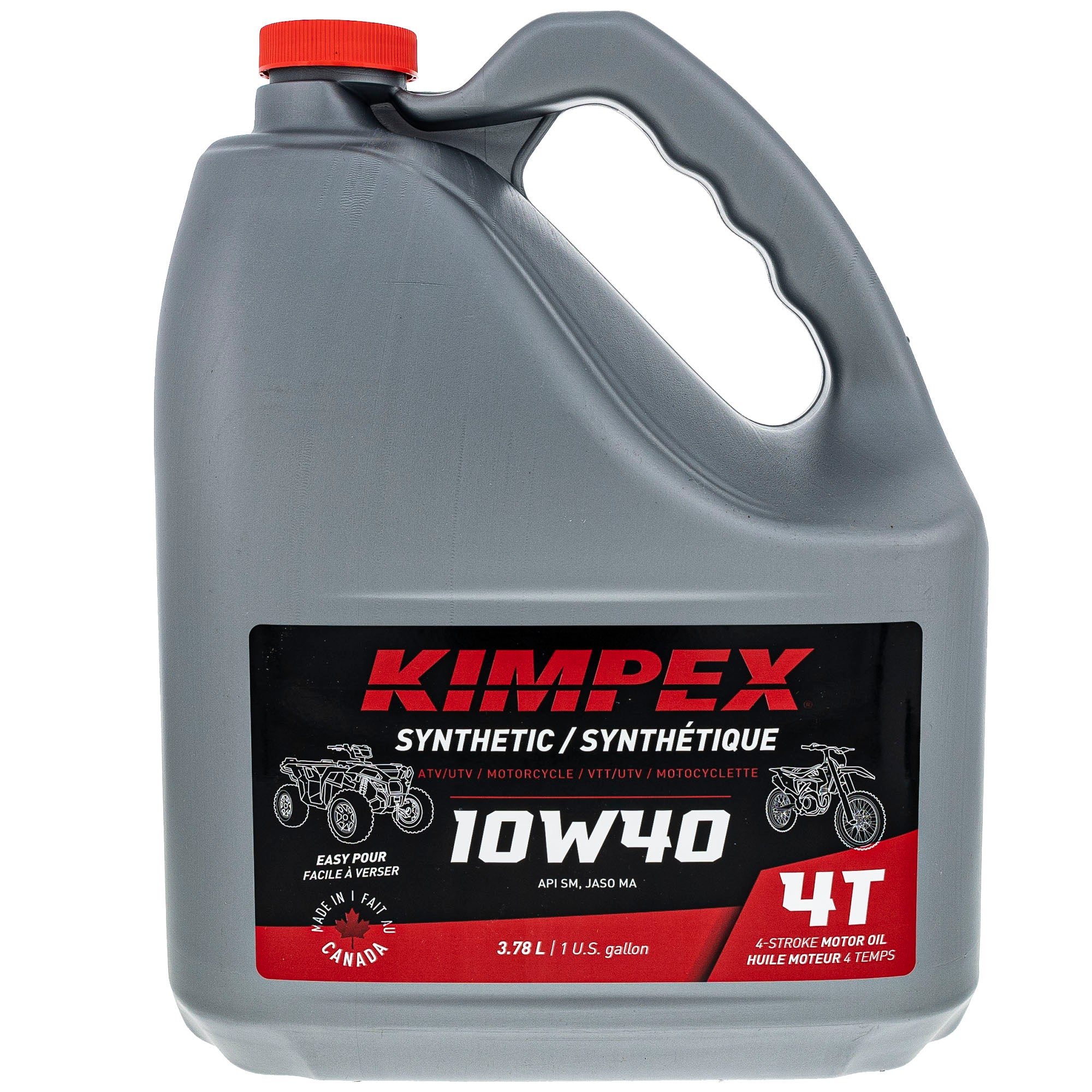 Kimpex 260621 10W40 Moto/Atv 4-Strokes Engine Oil|3.78L Synt