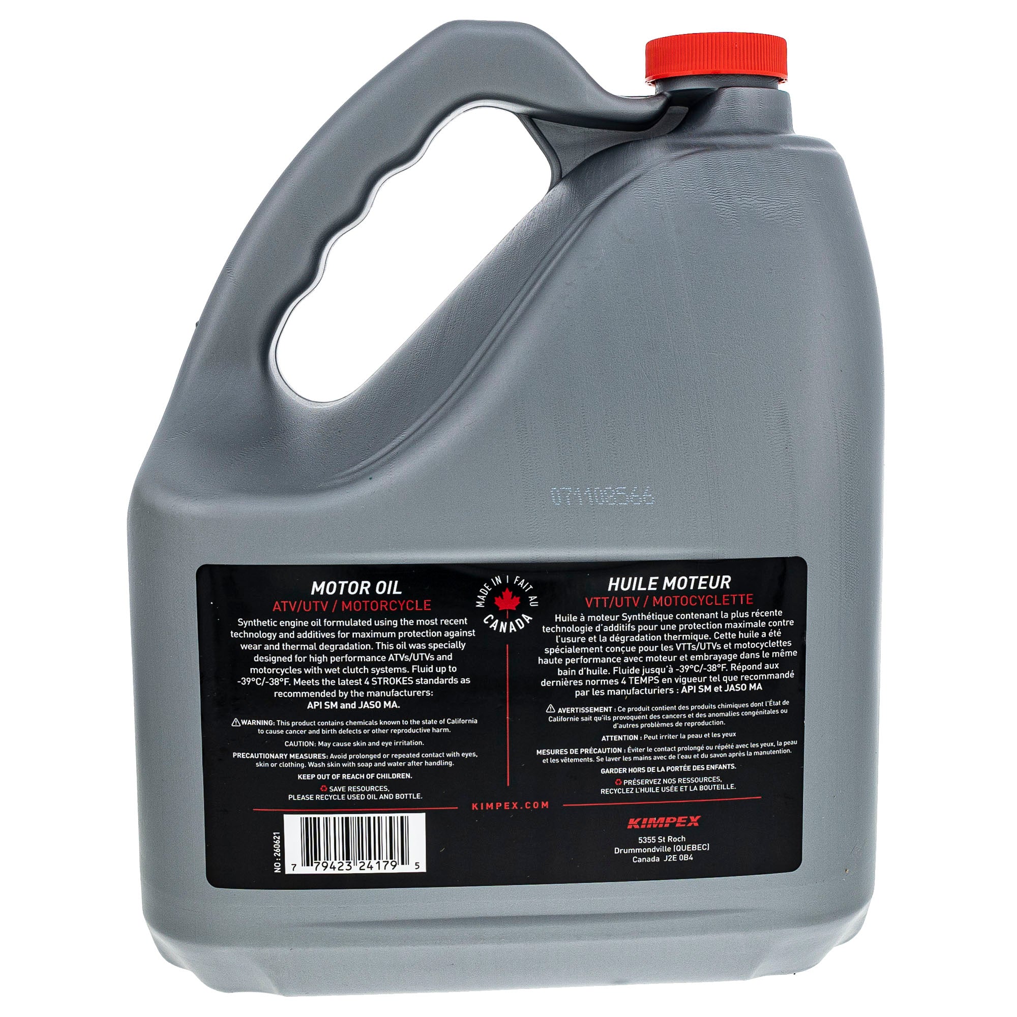 Kimpex 10W40 Moto/Atv 4-Strokes Engine Oil|3.78L Synt 260621