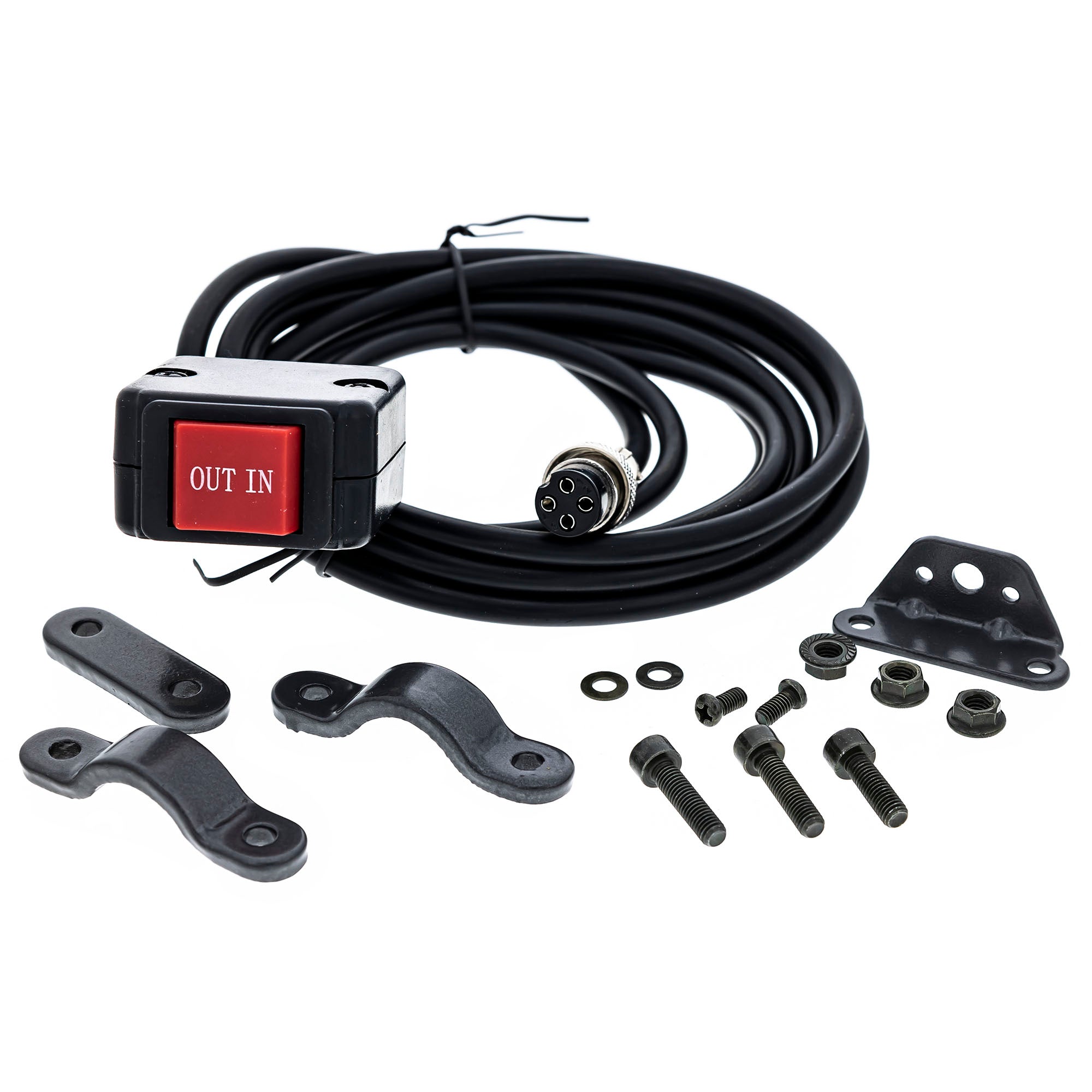 Kimpex 458243 2500 lbs Winch IP 67 Kit with Synthetic Rope Commander Defender Maverick X3