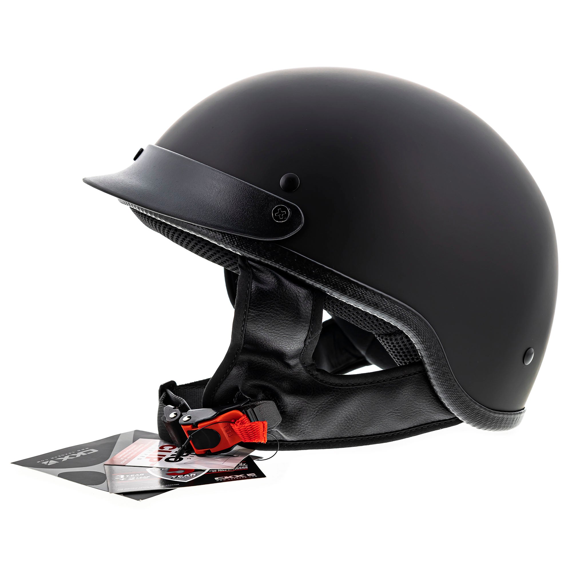 CKX Matte Black Bullet Half Helmet