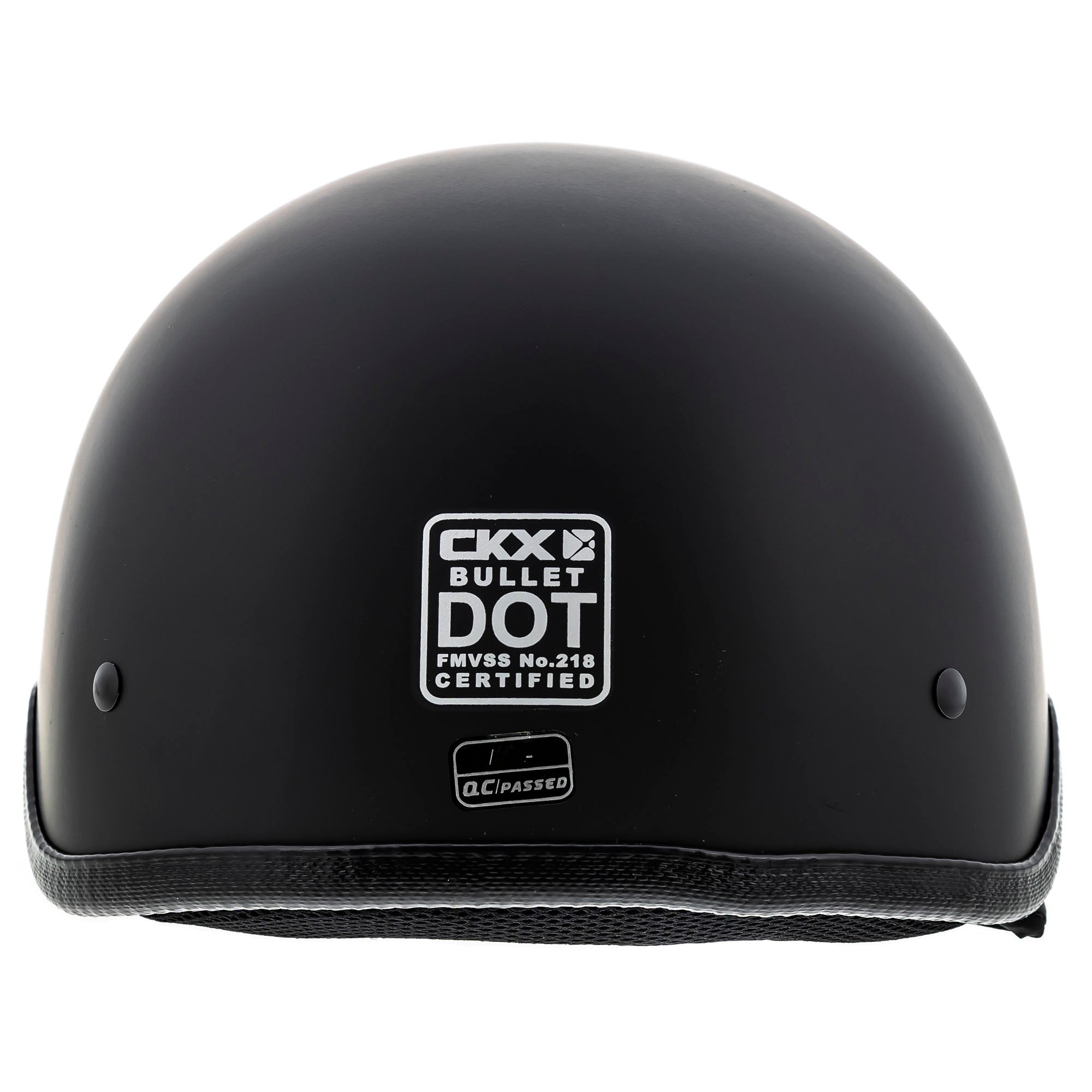 CKX Bullet Half Motorcycle Helmet Solid Matte Black