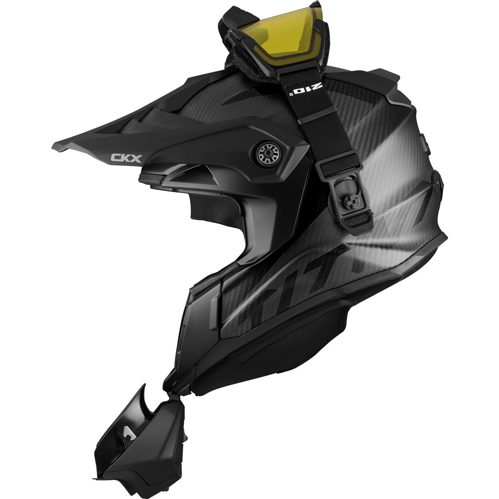 CKX Titan Original Carbon Full Face Snowmobile Helmet Carbon Grey