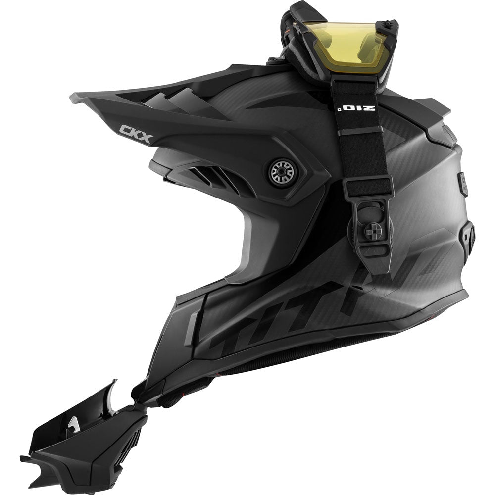 CKX Titan Air Flow Carbon Full Face Snowmobile Helmet Matte Black