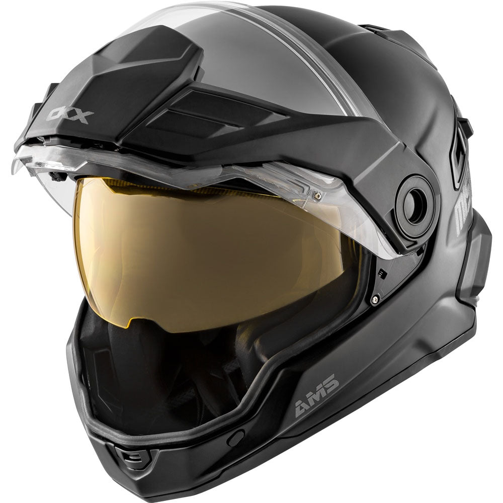 CKX Mission Snowmobile Helmet with Electric Shield Matte Black