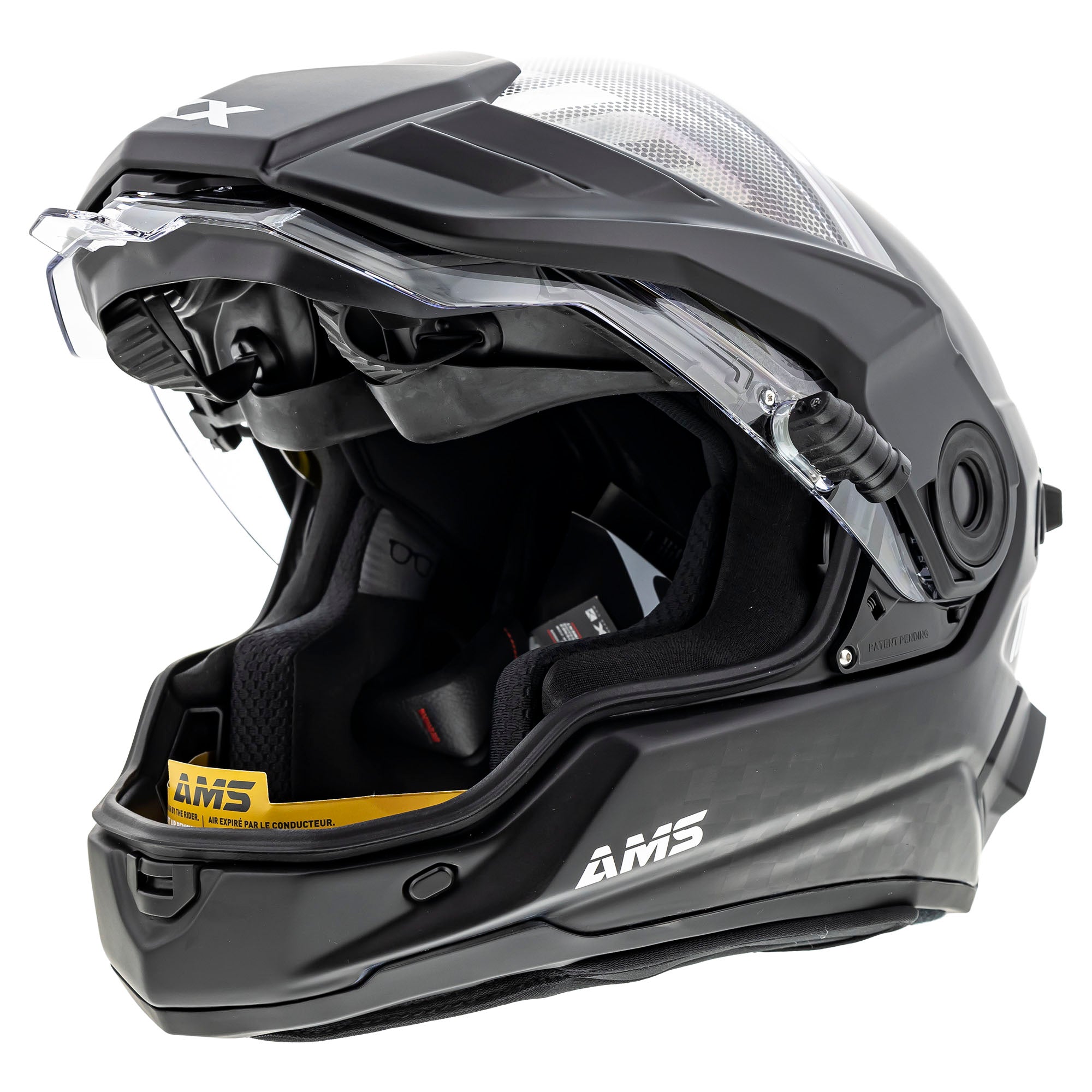 CKX Mission Carbon Fiber Snowmobile Helmet with Electric Shield