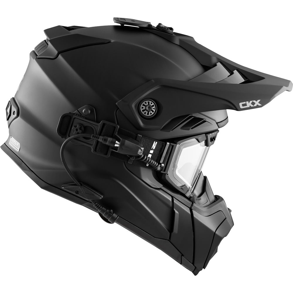 CKX Titan Air Flow Electric Combo Helmet Backcountry Solid Matte Black