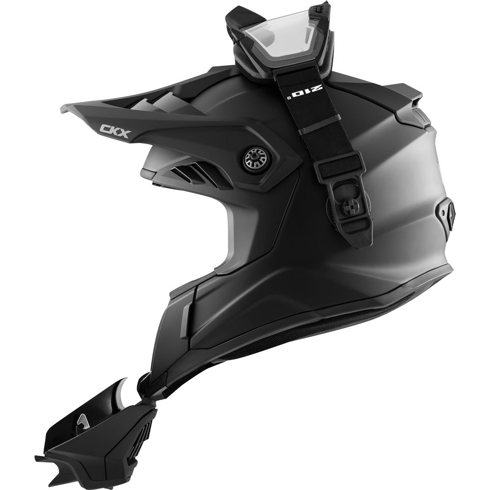 CKX Titan Air Flow Electric Combo Snowmobile Helmet Matte Black