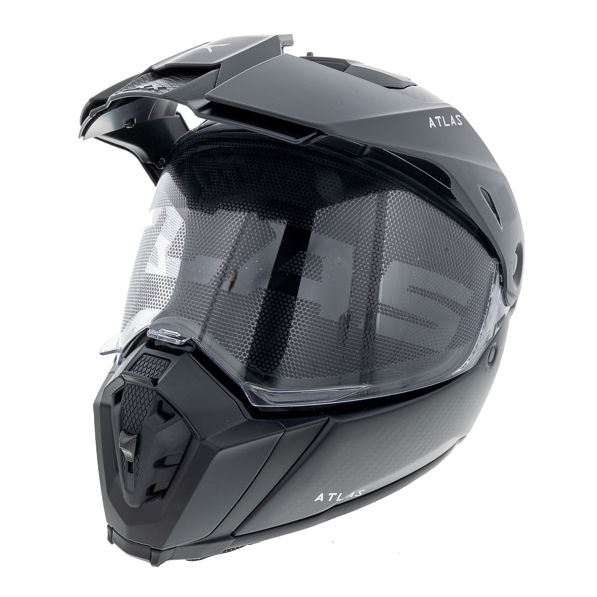 CKX Atlas Motorcycle Full Face Helmet Solid Matte Carbon Grey