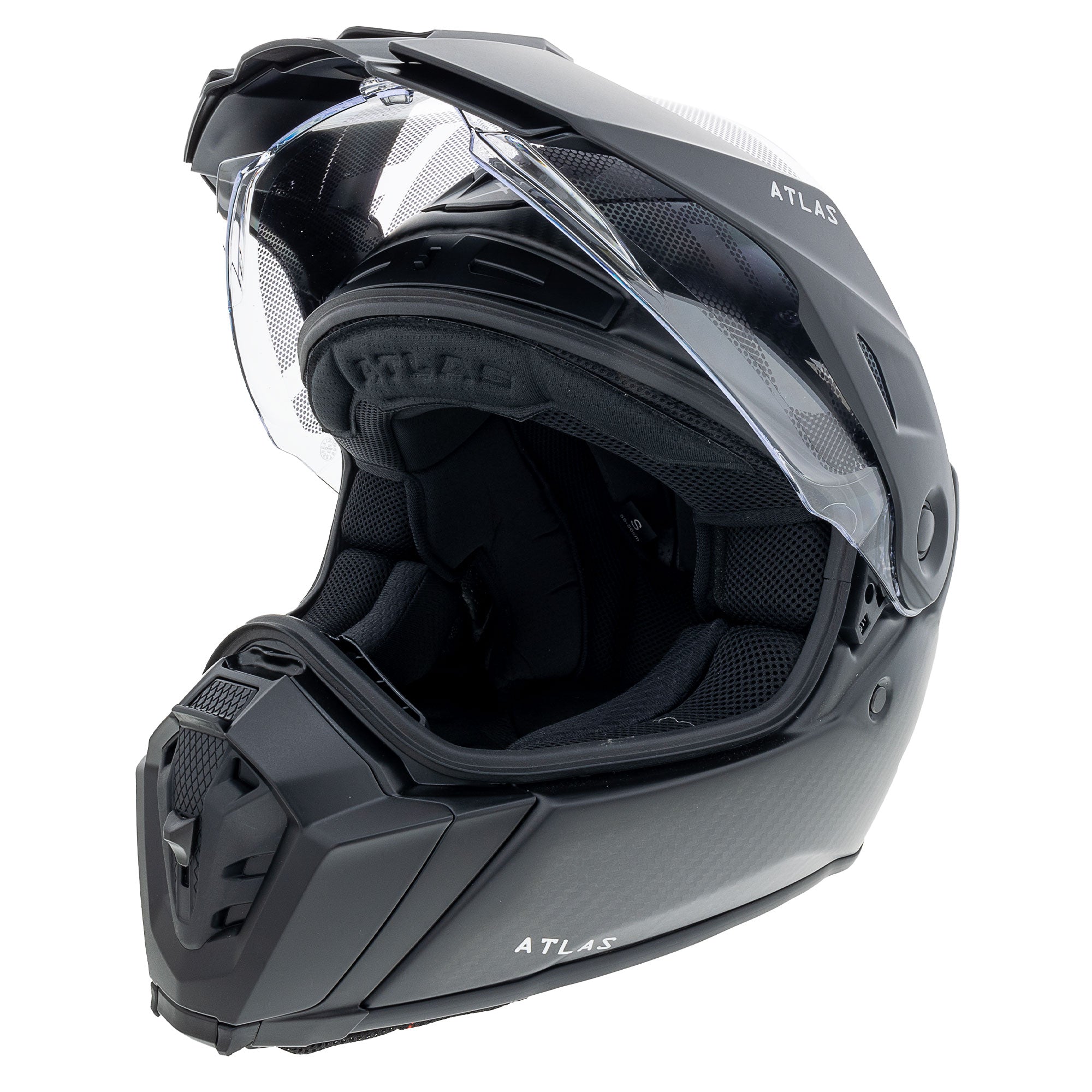 CKX Atlas Motorcycle Full Face Helmet Solid Matte Carbon Grey