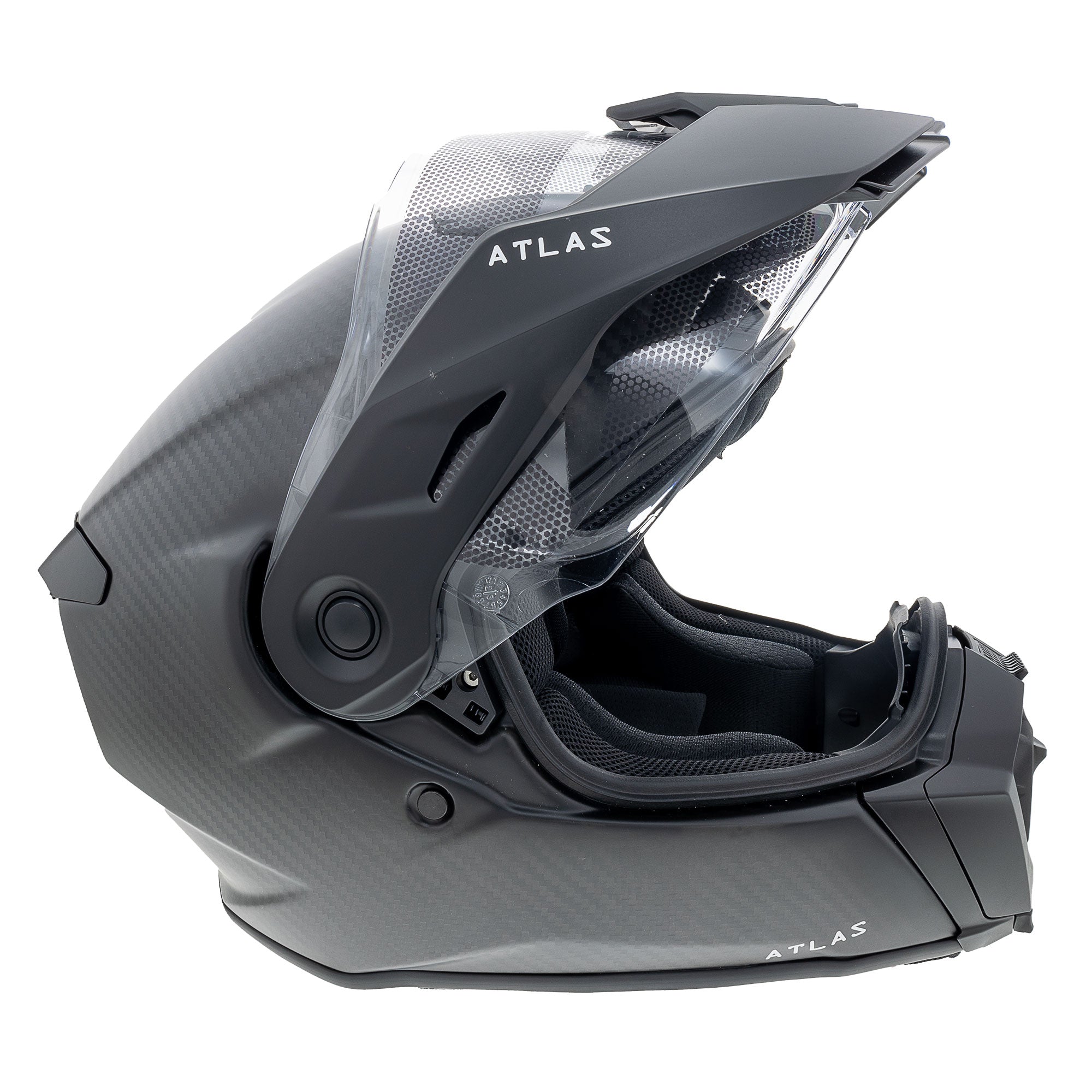 CKX Atlas Motorcycle Full Face Helmet Solid Matte Carbon Grey