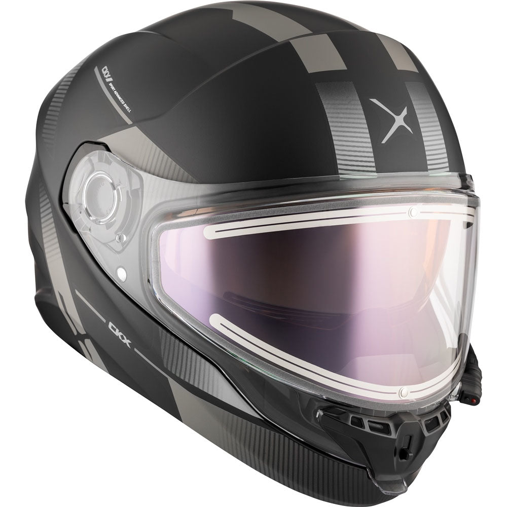 CKX Contact Full Face Snowmobile Edge Helmet Matte Silver Unisex-Adult