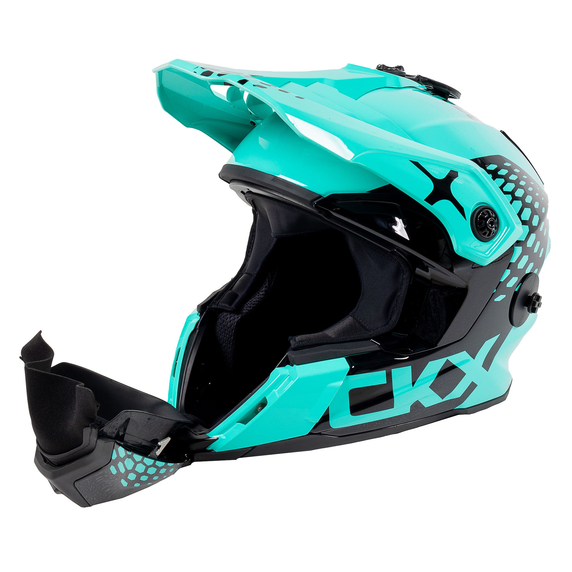 CKX Titan Original Full Face Snowmobile Helmet Viper Turquoise Glossy