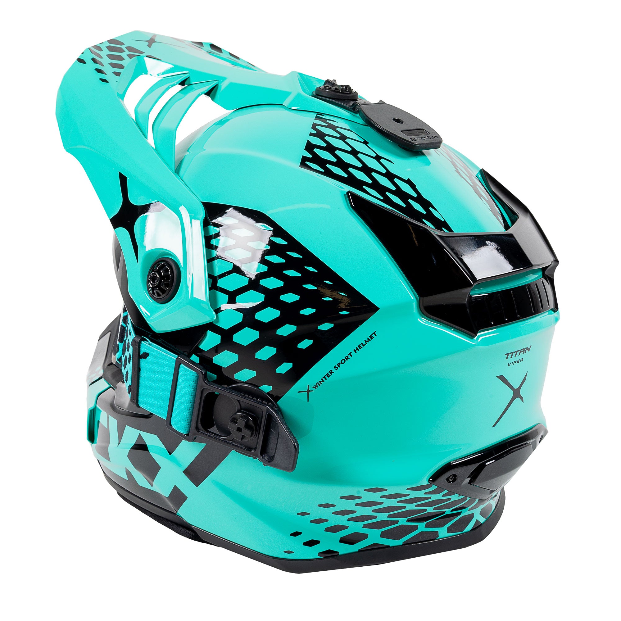 CKX Titan Original Full Face Snowmobile Helmet Viper Turquoise Glossy