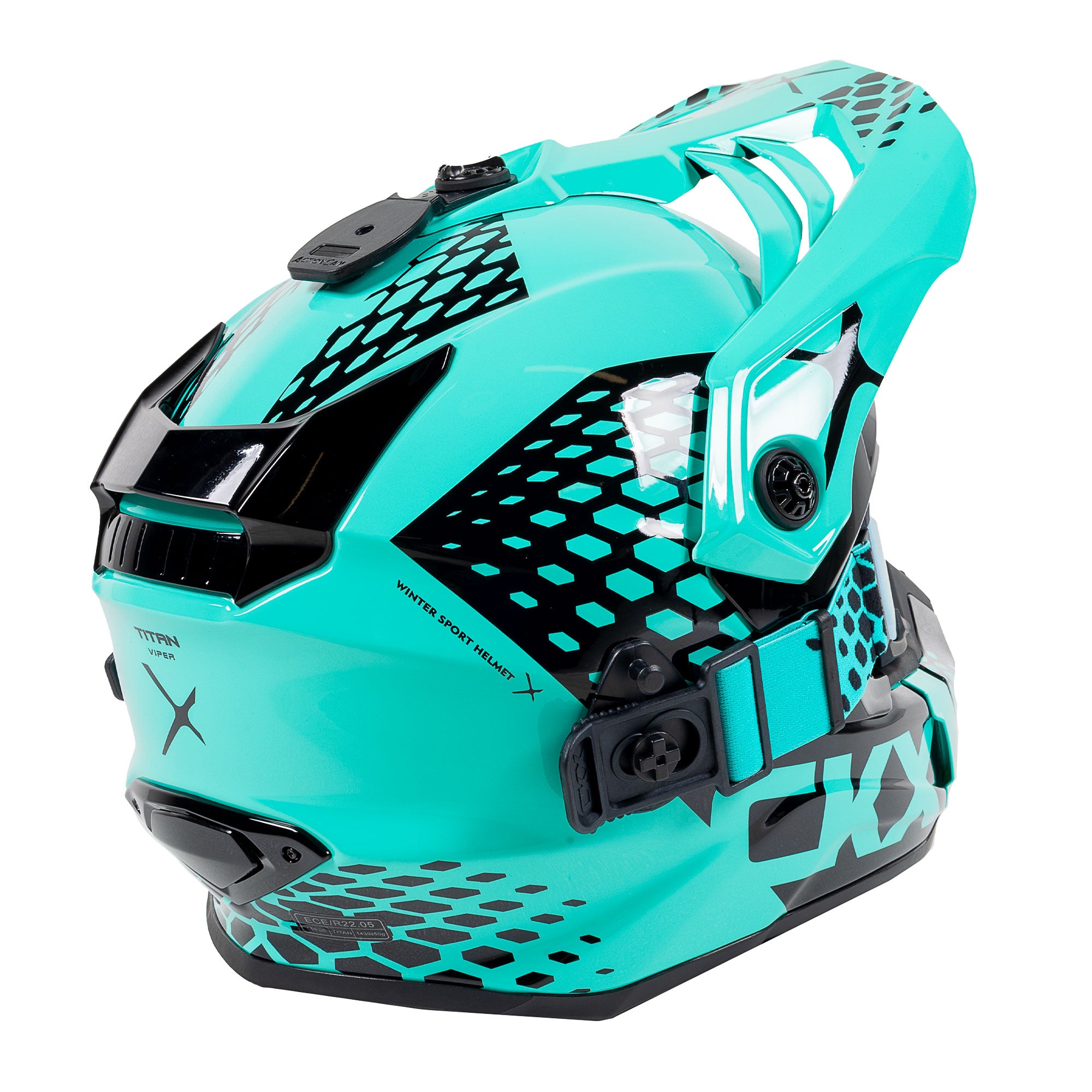 CKX Titan Original Full Face Snowmobile Helmet Viper Turquoise Glossy