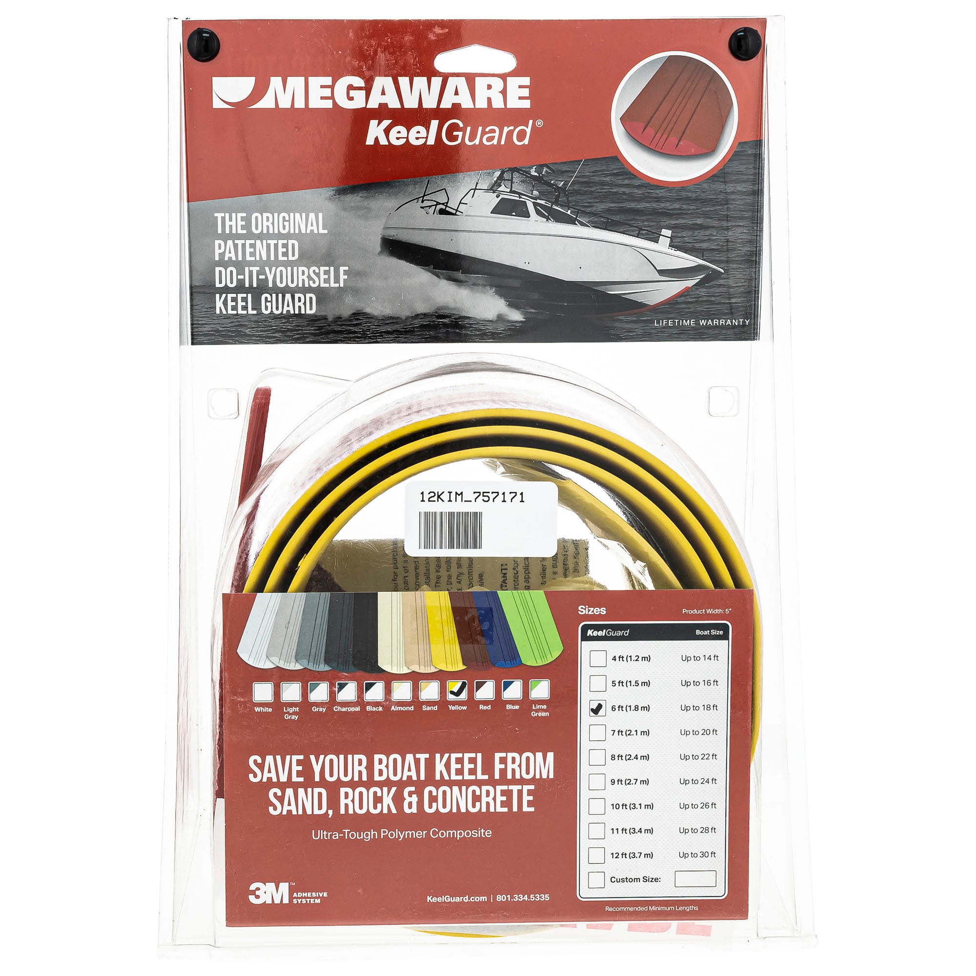 CKX Megaware 757171 Megaware Keel Guard|Keelguard 6 Yellow