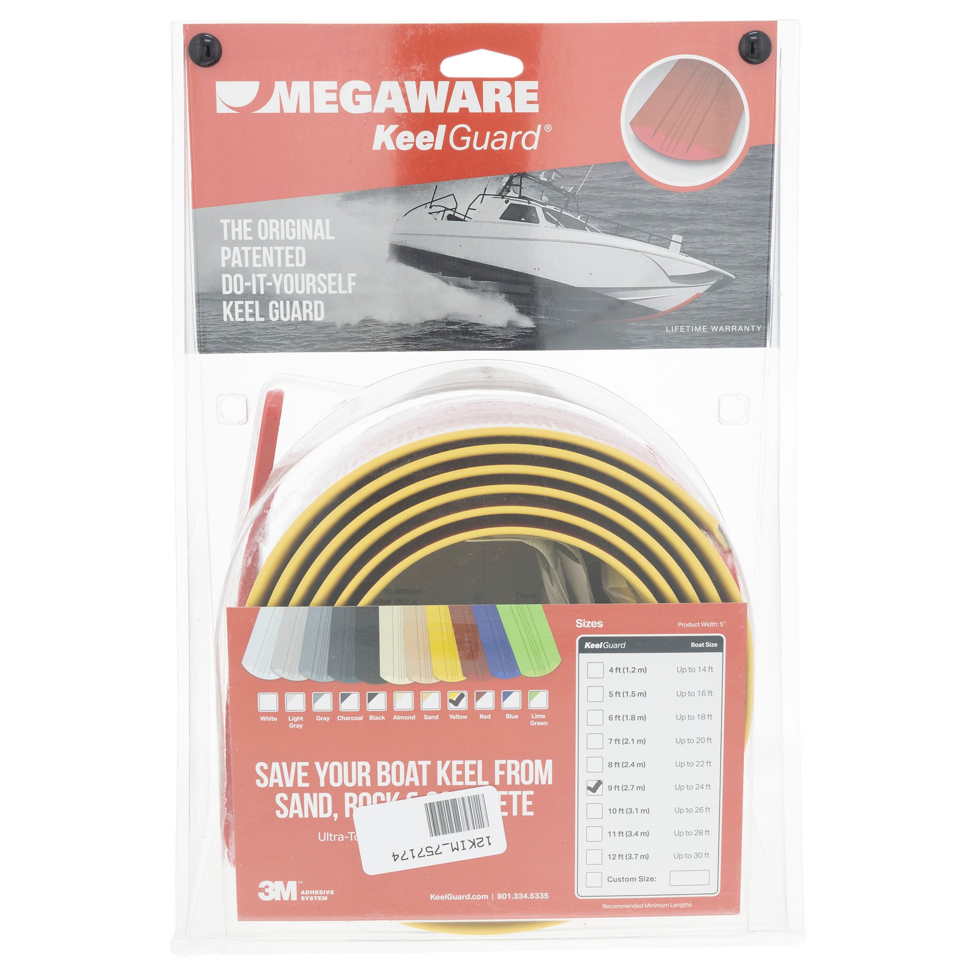 CKX Megaware 757174 Megaware Keel Guard|Keelguard 9 Yellow