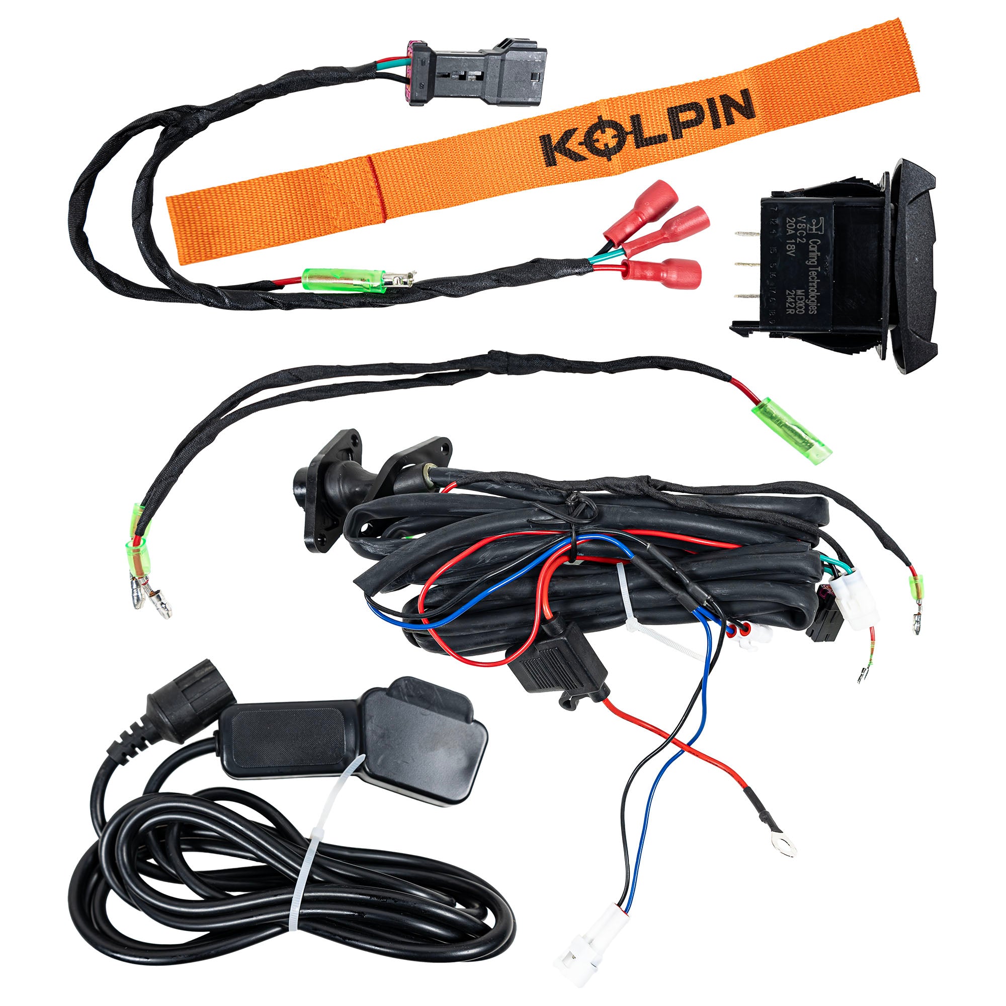 Kolpin 26-3025 Quick-Mount Winch 3500 LB Synthetic Rope for Polaris Ranger