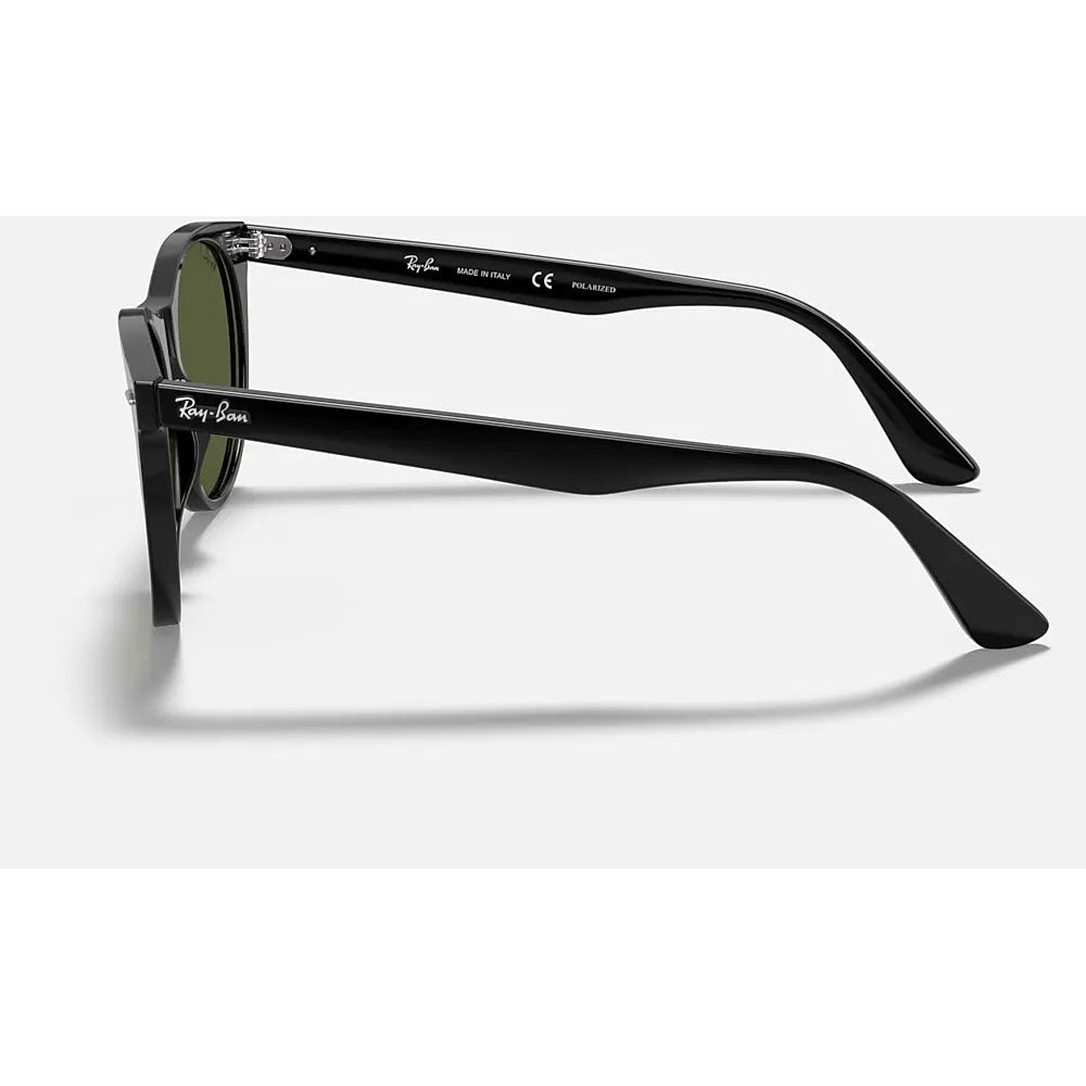 Ray-Ban RB2185-901/58-52 RB2185 Wayfarer II Round Sunglasses, Black G-15 Green Polarized,