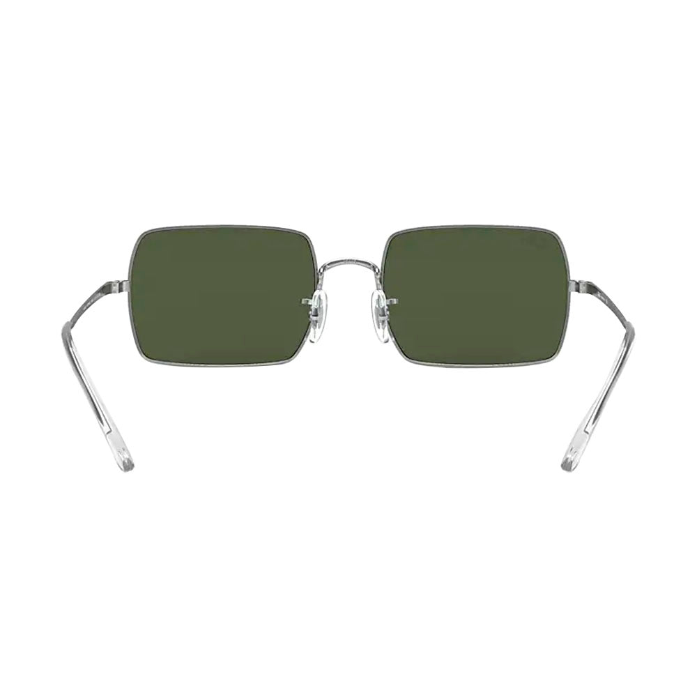 Ray-Ban RB1969-91493154 RB1969 Rectangle 1969 Sunglasses Silver Frames with G-15 Green