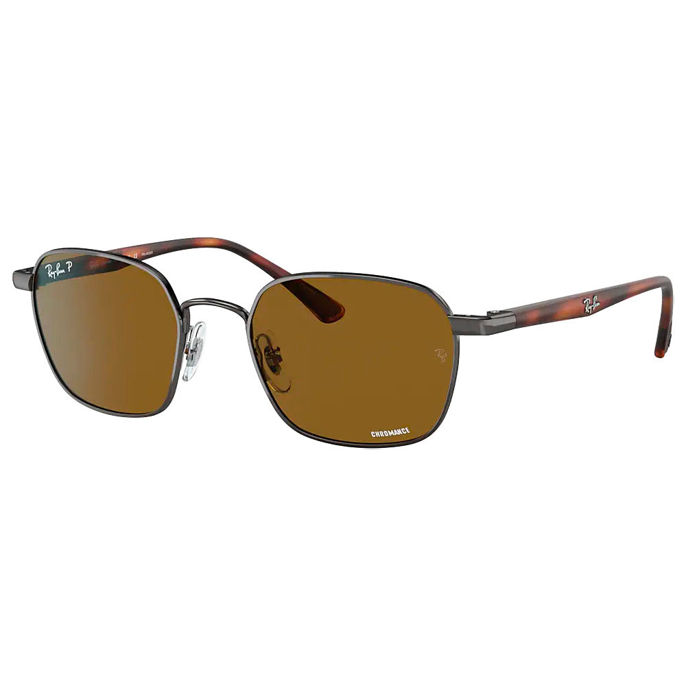 Ray-Ban 8056597243537 Chromance Light Brown Frame w/ Polarized Brown