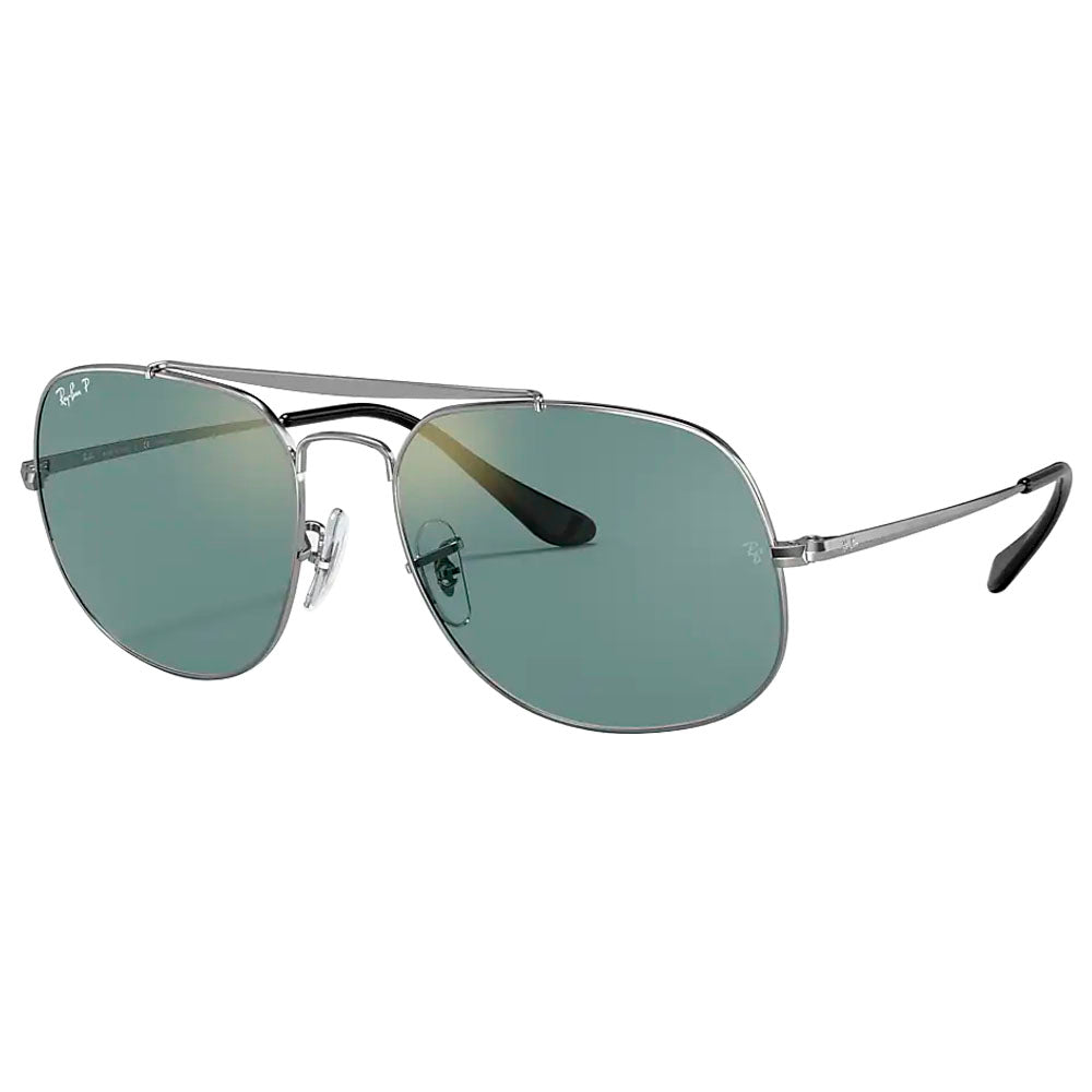 True Gem Silver Mirrored Aviator Sunglasses