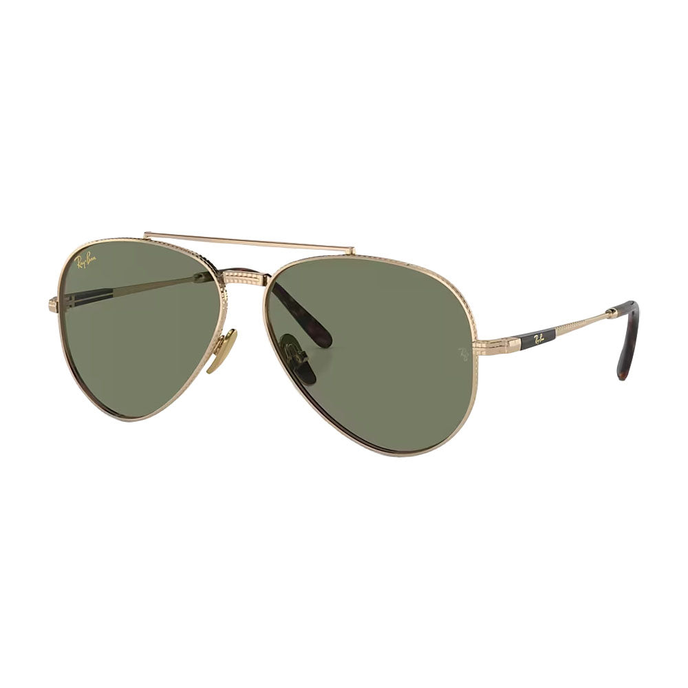Luxottica Ray-Ban RB8225-313852-58 Aviator Titanium Pilot Sunglasses