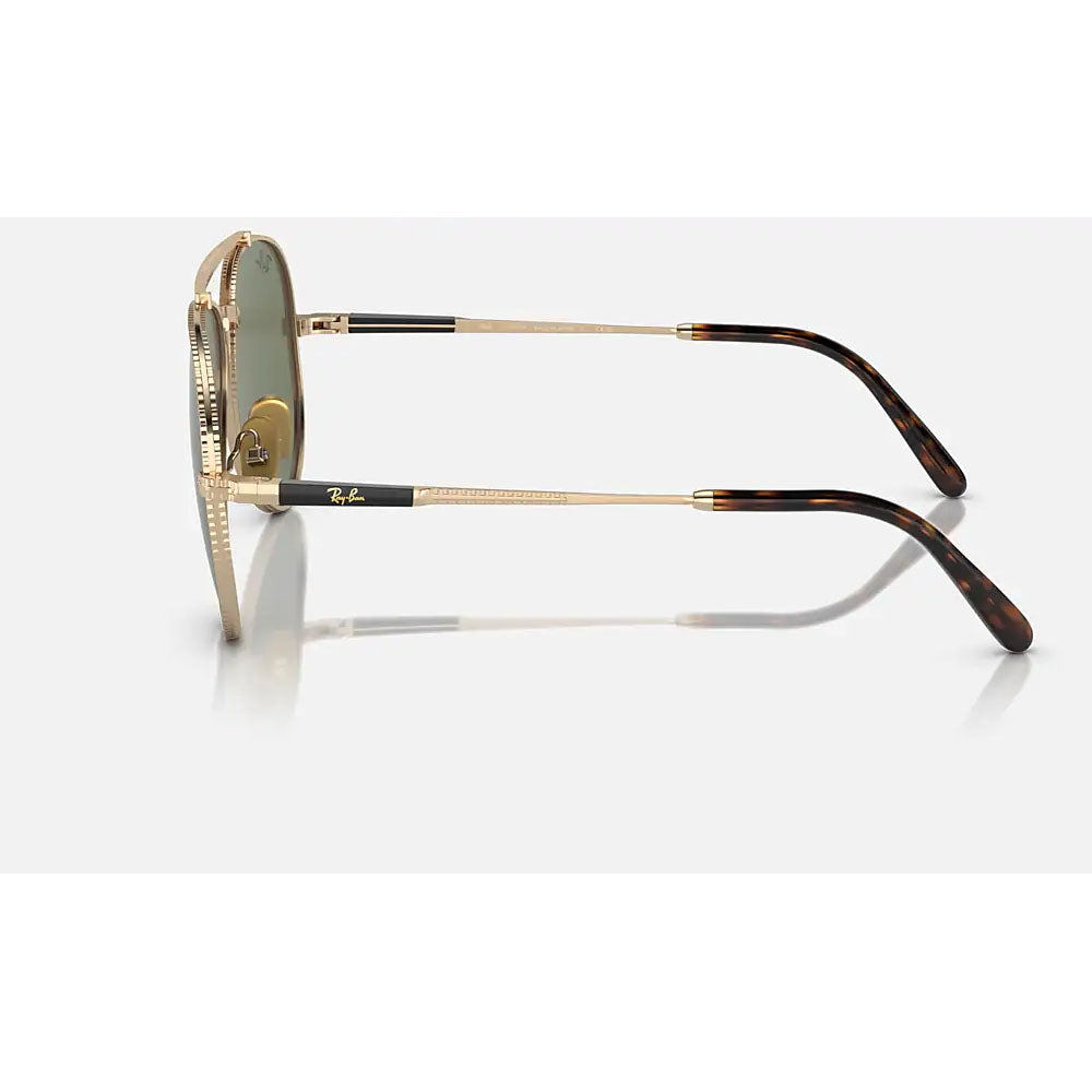 Ray-Ban RB8225-313852-58 RB8225 Aviator Titanium Pilot Sunglasses, Gold Green, 58 mm