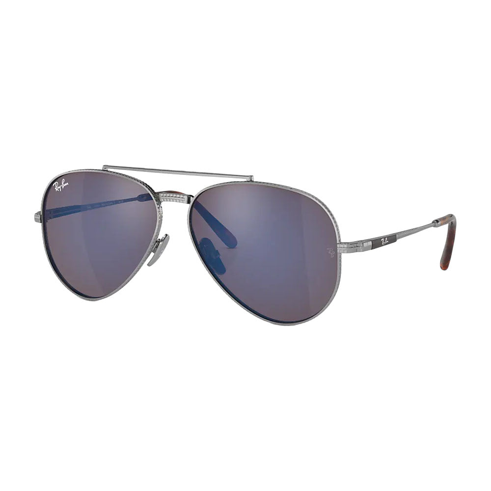 Ray-Ban RB8225-3139O4-62 Aviator Titanium Pilot Sunglasses