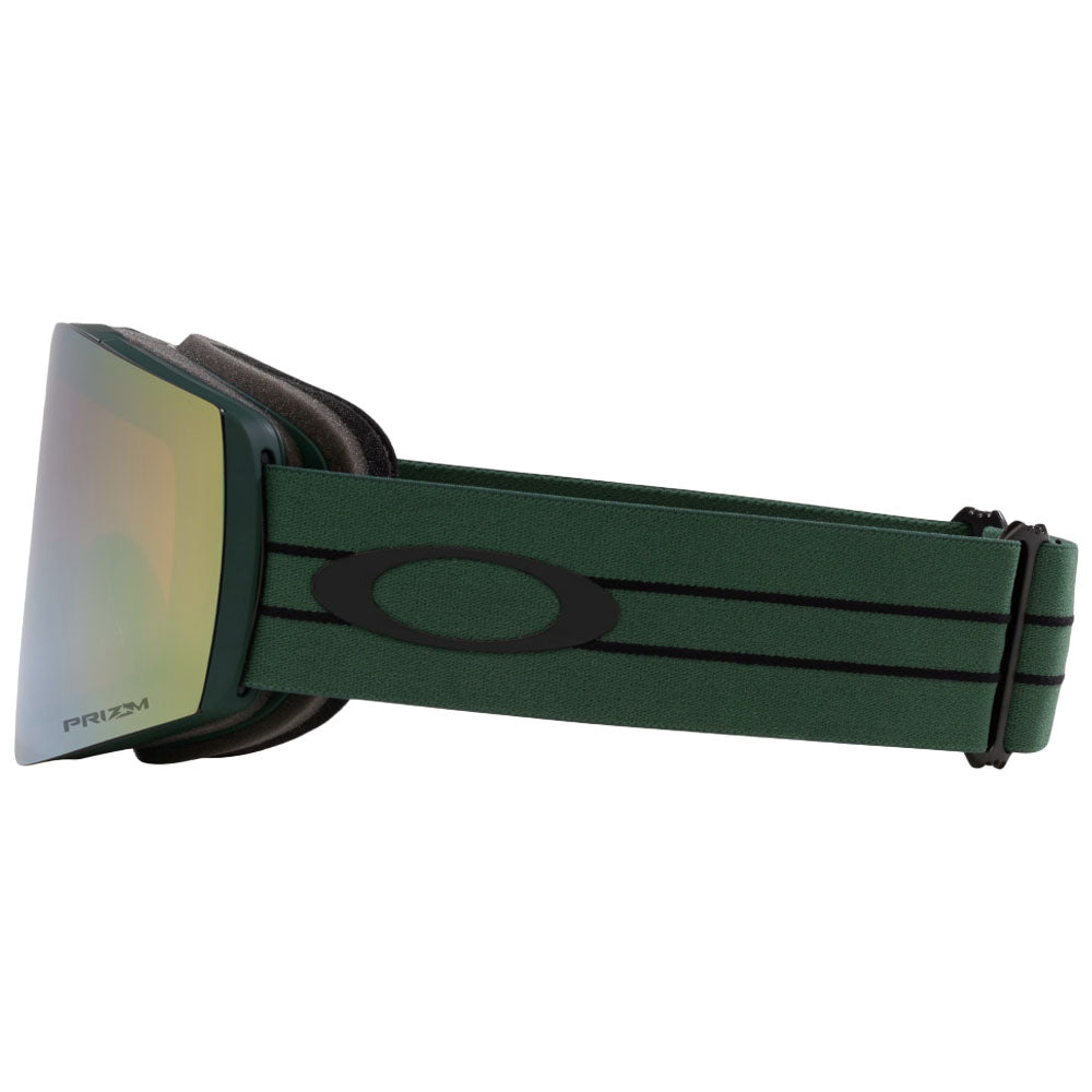 Oakley OO7099-68 Fall Line Snow Goggles Prizm Sage Gold Iridium Lenses Hunter Green Strap