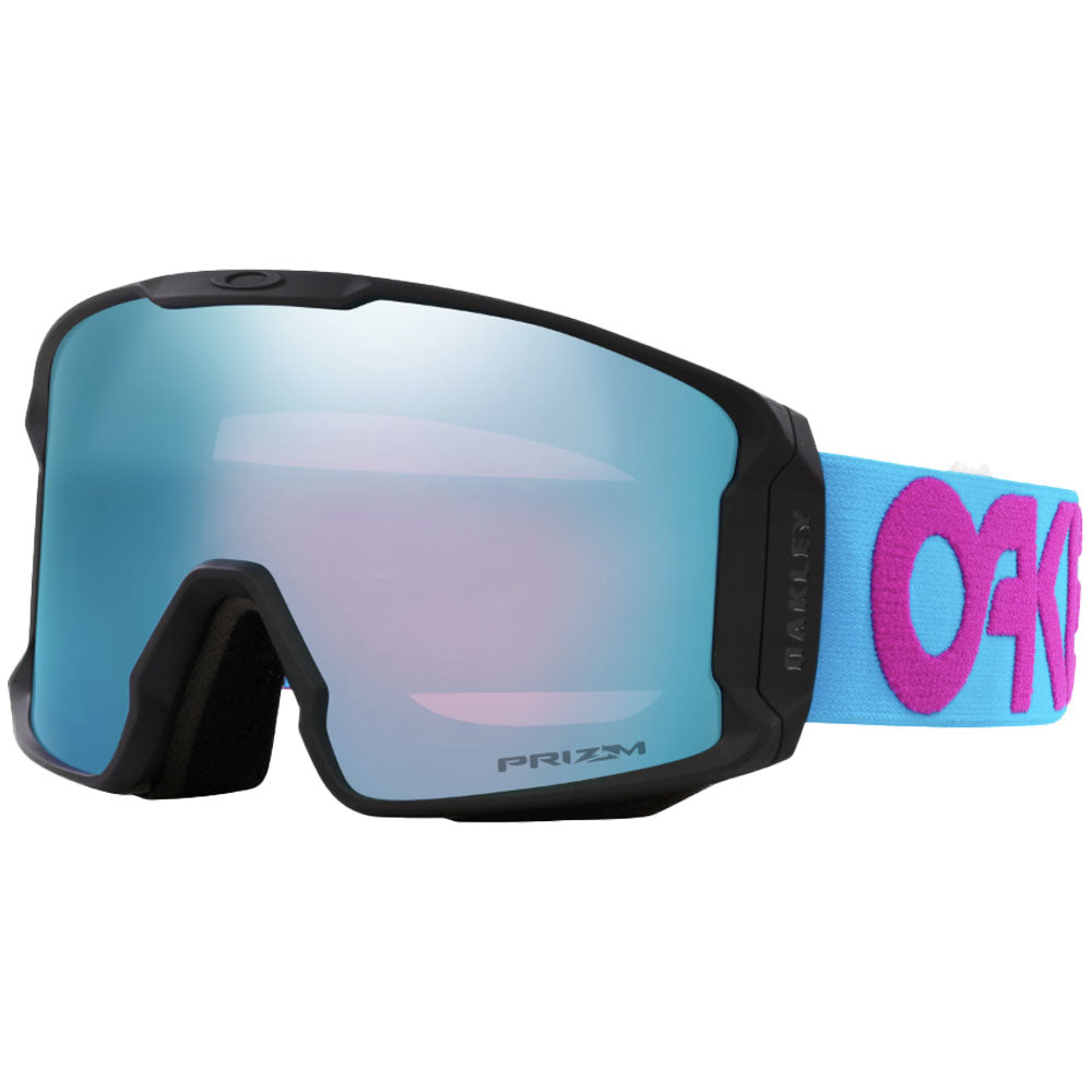 Oakley OO7070-F6 Line Miner Snow Goggles Prizm Sapphire Iridium Lens B1b  Purple Blue Strap