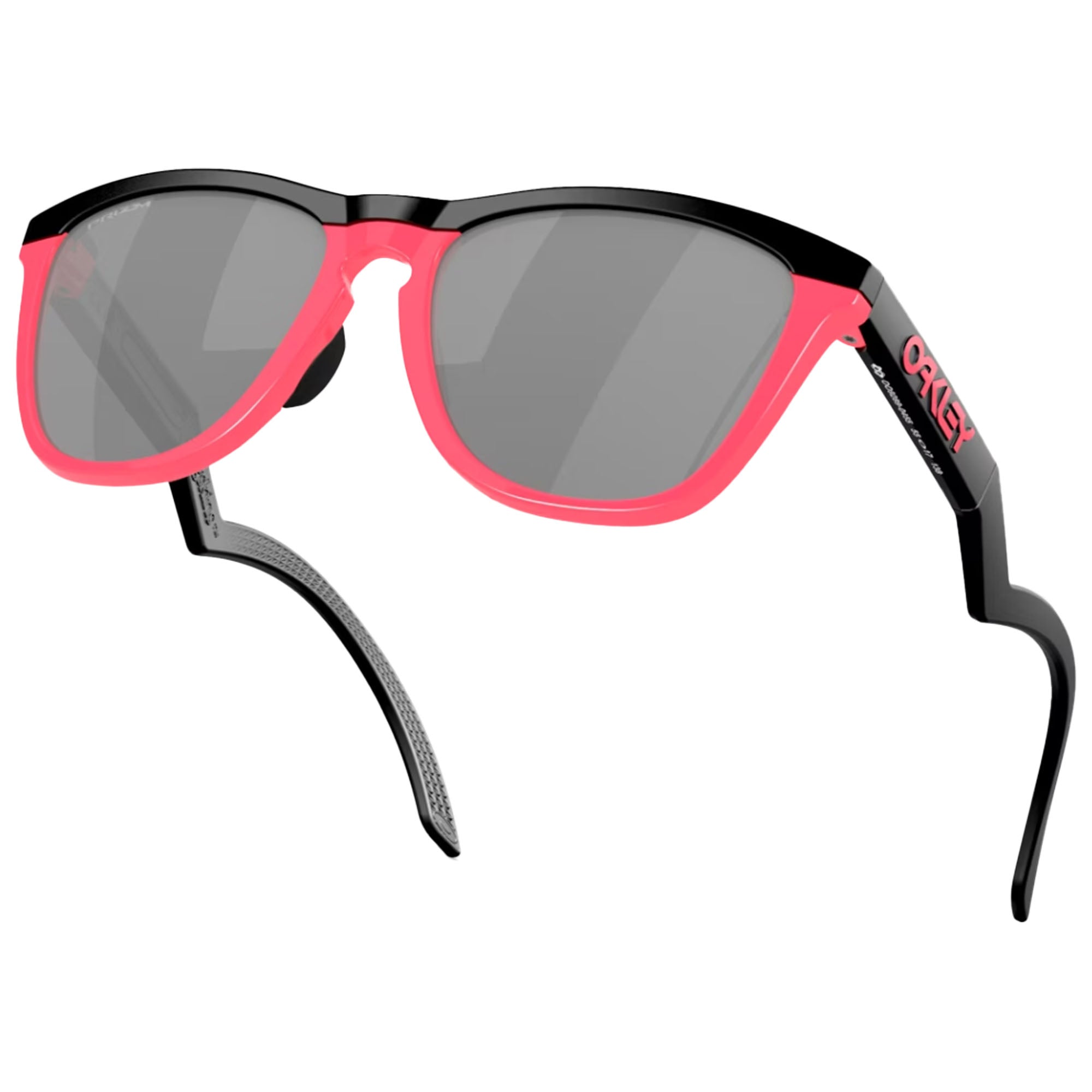 Oakley OO9289-0455 Frogskins Hybrid Prizm Black Lenses Matte Black Neon Pink Frame
