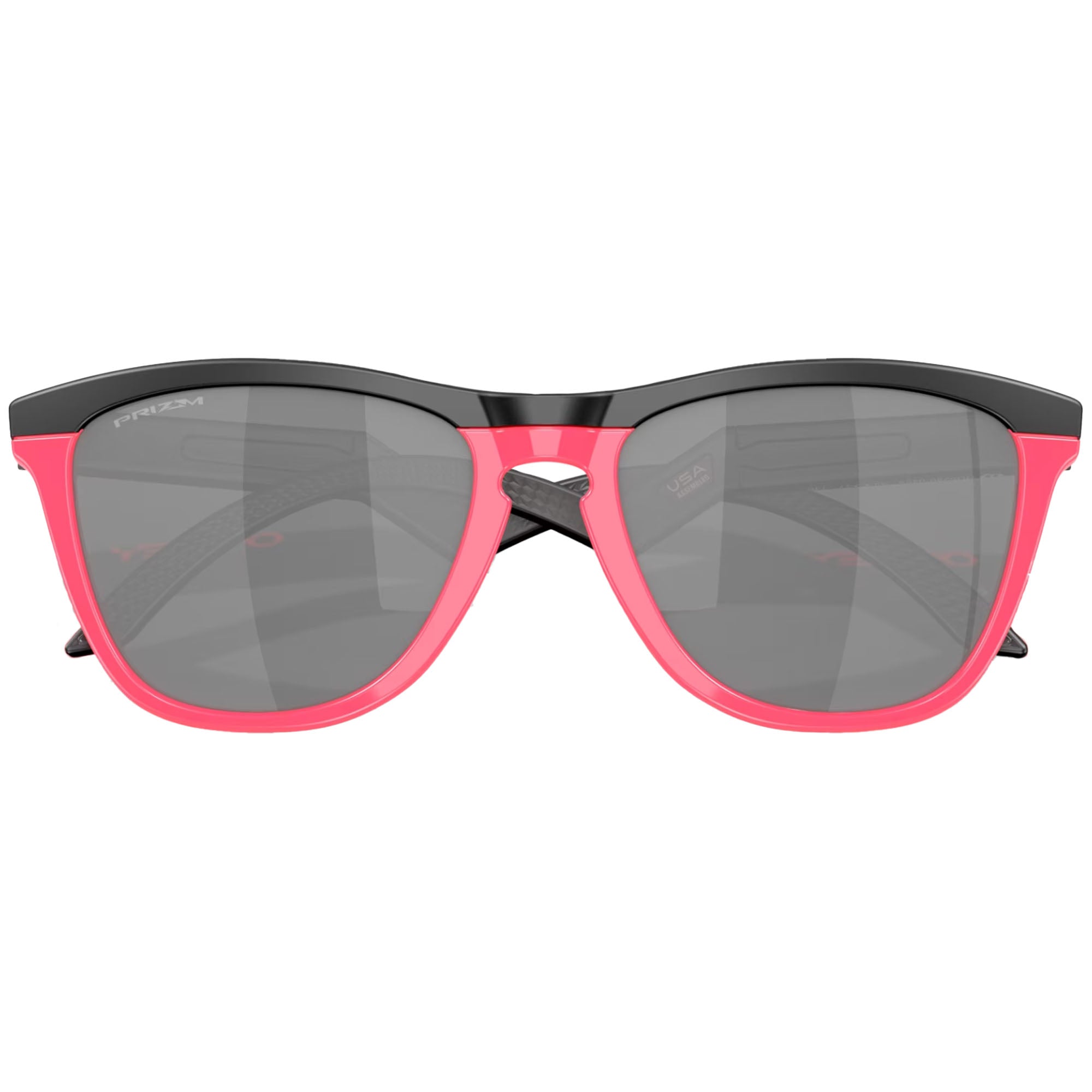 Oakley OO9289-0455 Frogskins Hybrid Prizm Black Lenses Matte Black Neon Pink Frame