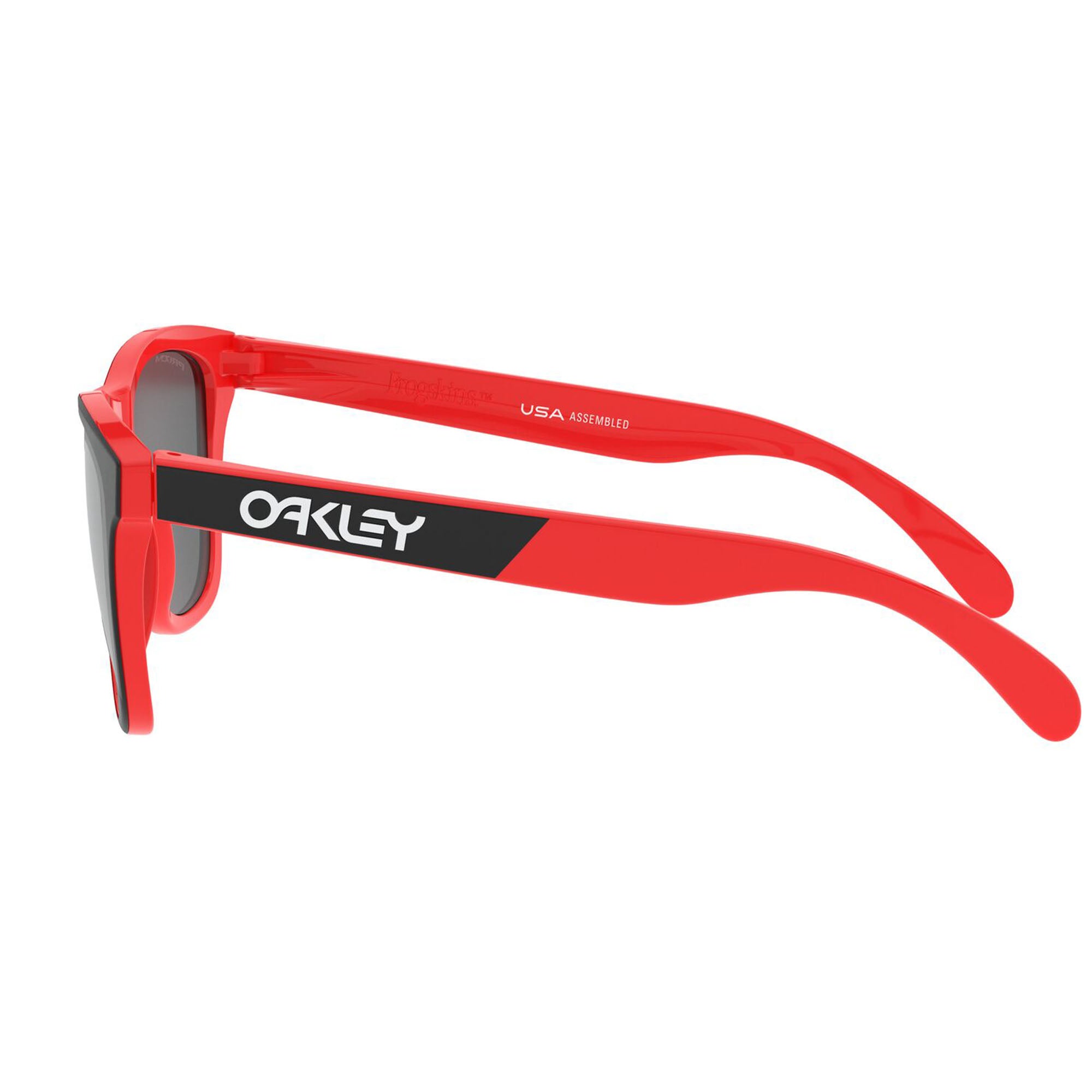 Oakley OO9245-9054 Frogskins Asian Fit 50 50 Sunglasses Bright Red Black Frame Prizm Black