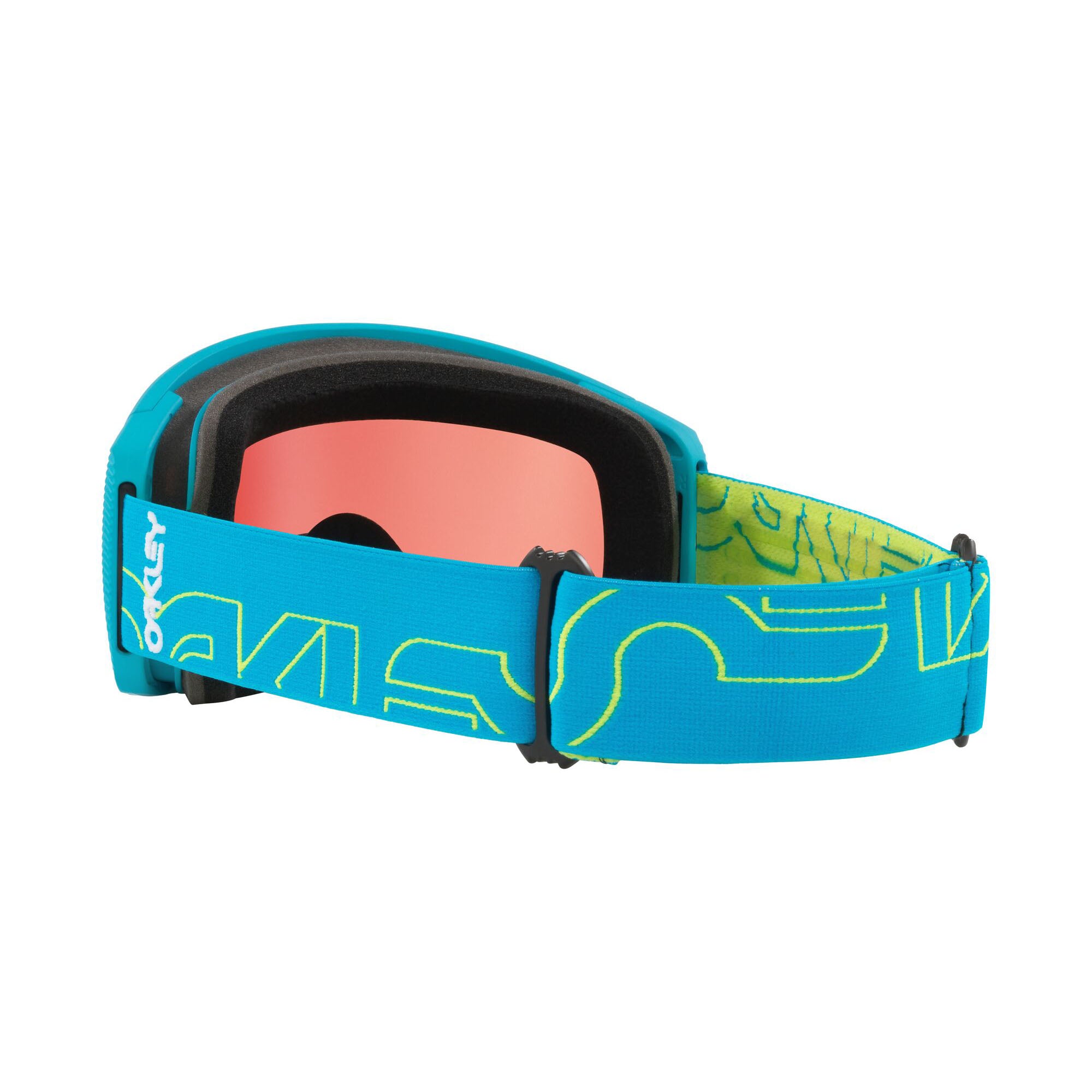 Oakley OO7105-50 Flight Tracker Snow Goggles Sky Blue I Am B1b Strap w Prizm Snow Sapphire