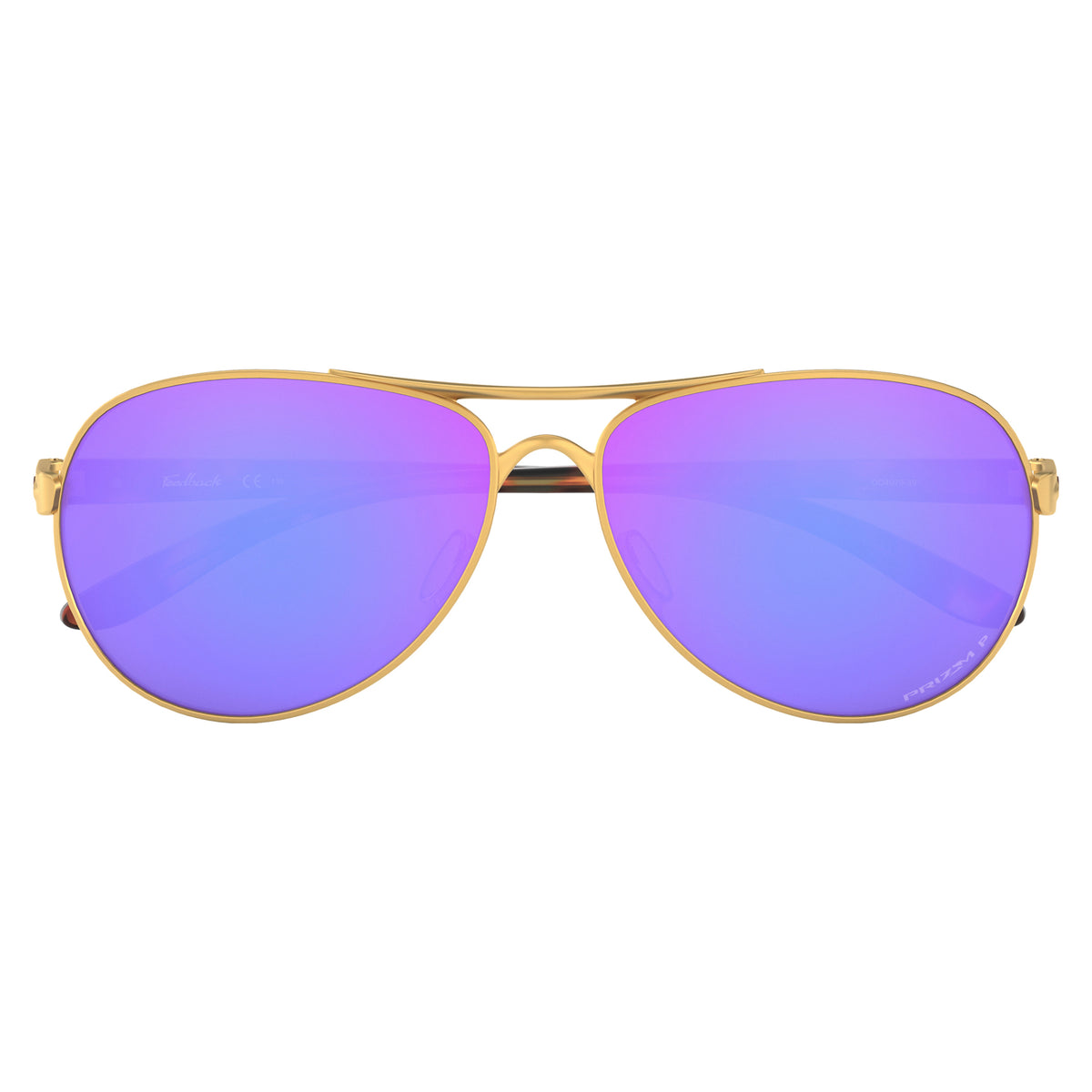 Oakley OO4079-3959 Womens Feedback Sunglasses Satin Gold Frame Prizm Violet Polarized Lens